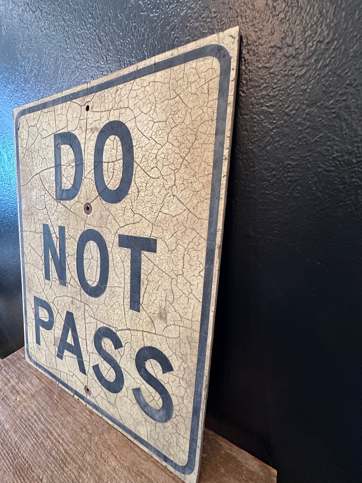 Vintage ‘Do Not Pass’ Road Sign | SALE