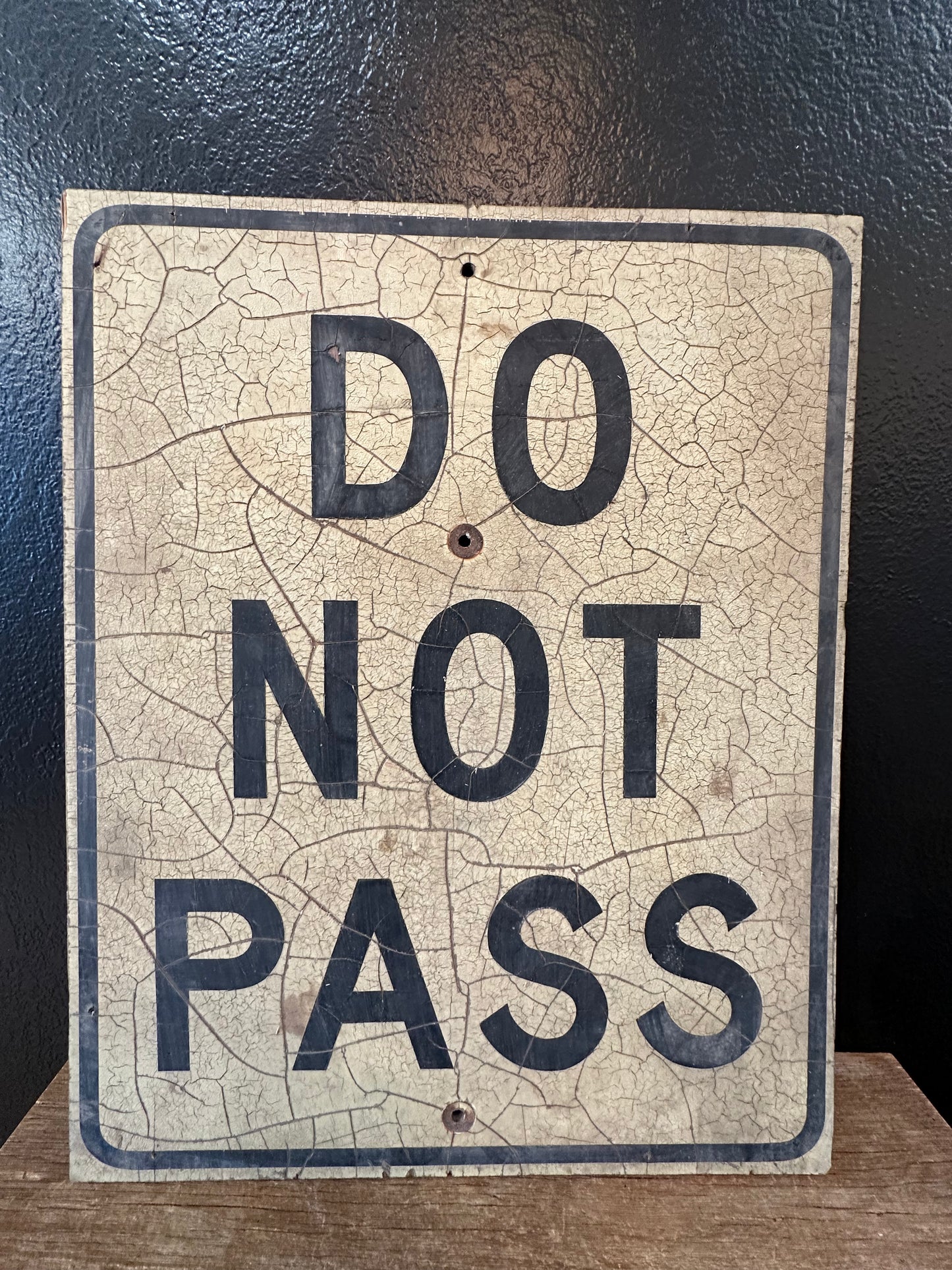 Vintage ‘Do Not Pass’ Road Sign | SALE