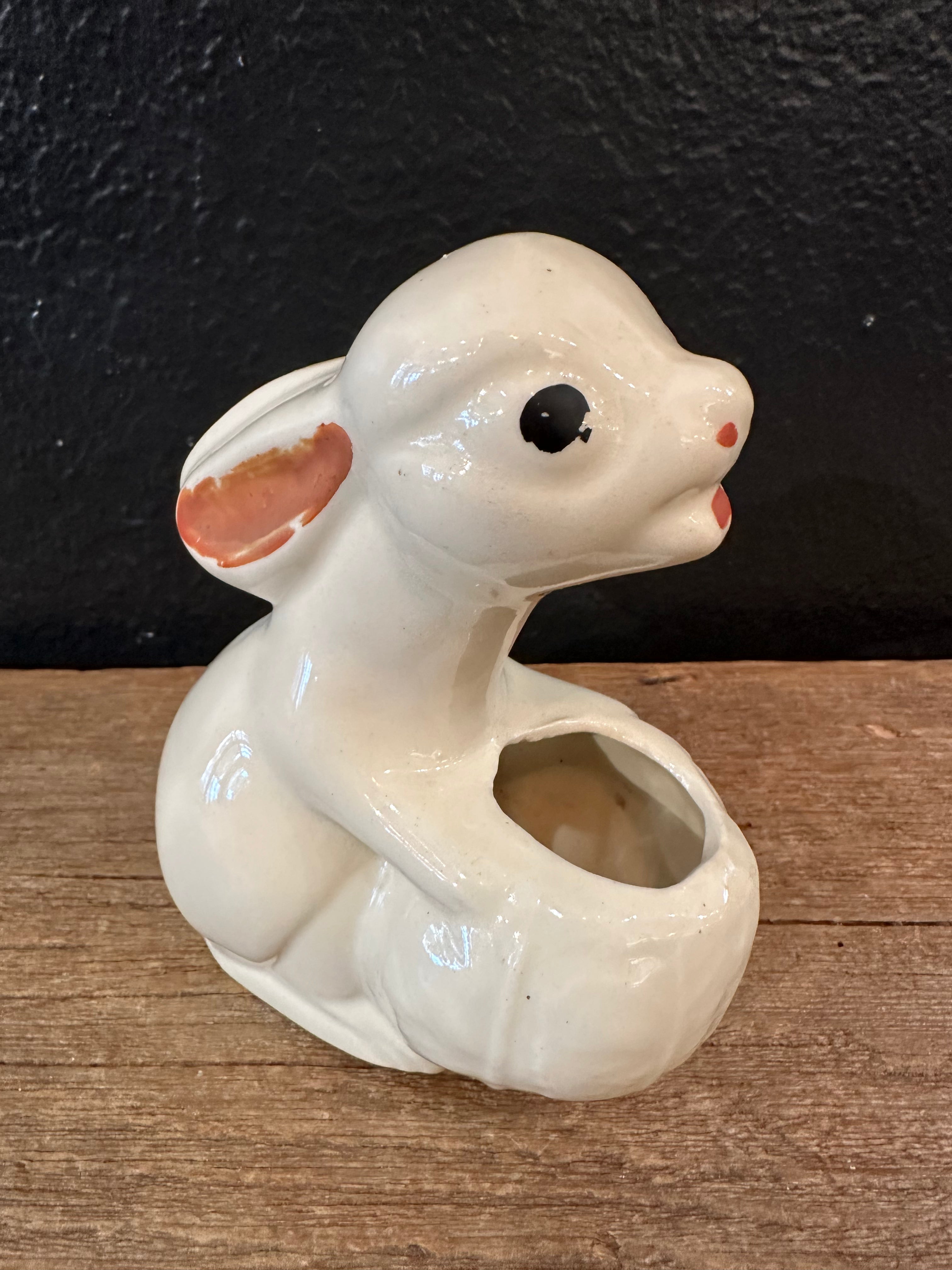 Bunny Holding Cabbage Planter