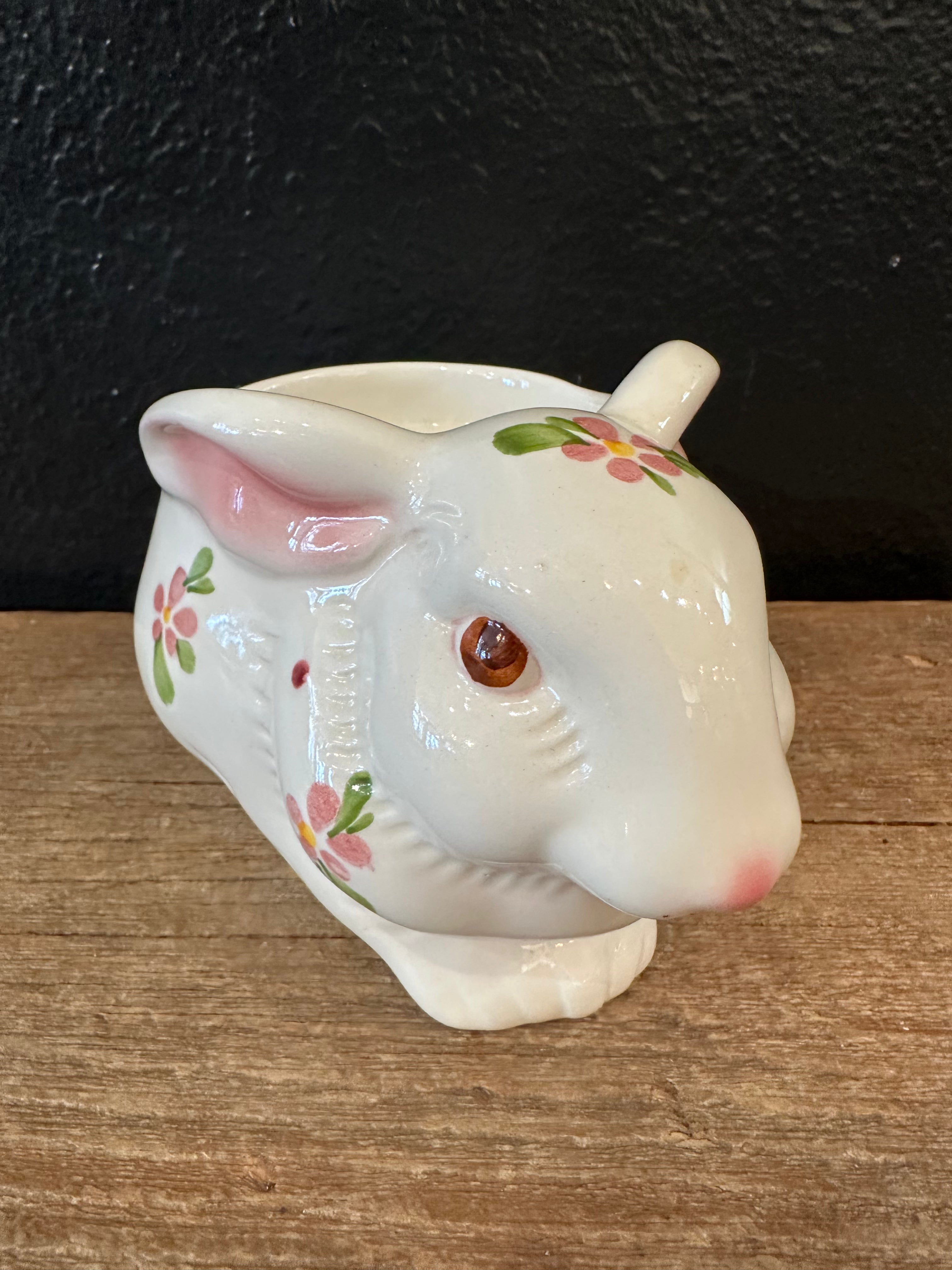 Vintage Avon Bunny Planter | Floral