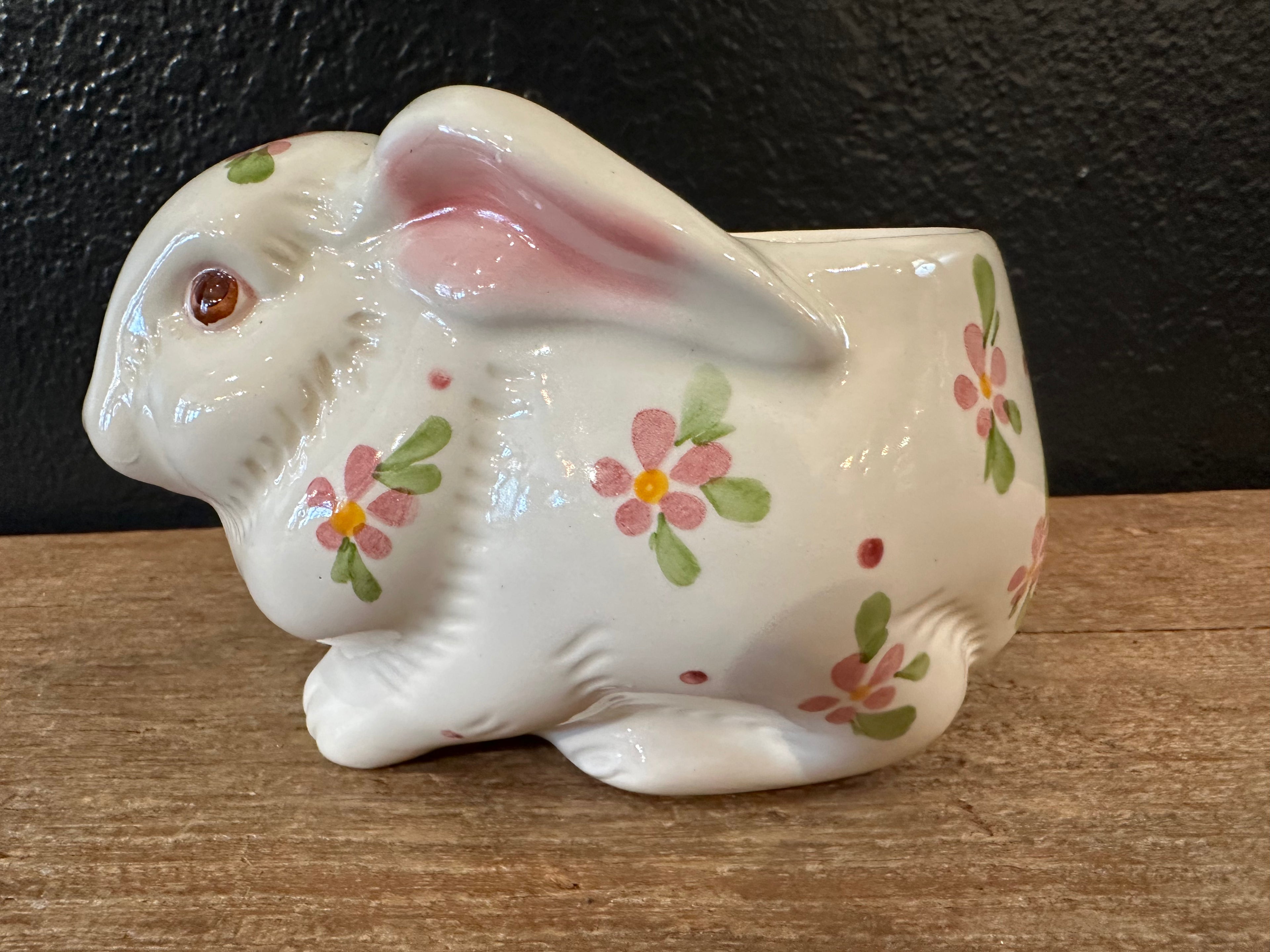 Vintage Avon Bunny Planter | Floral