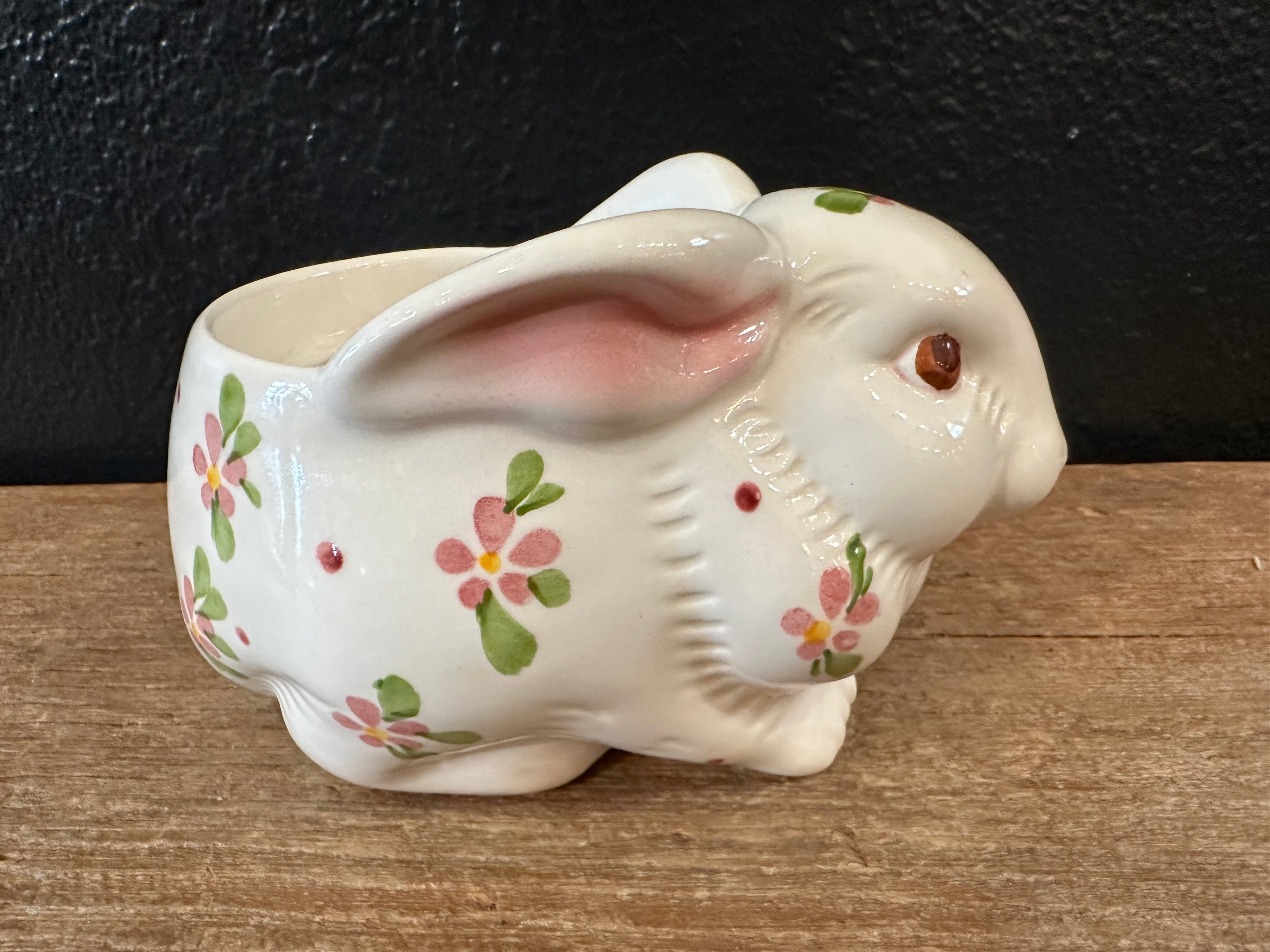 Vintage Avon Bunny Planter | Floral