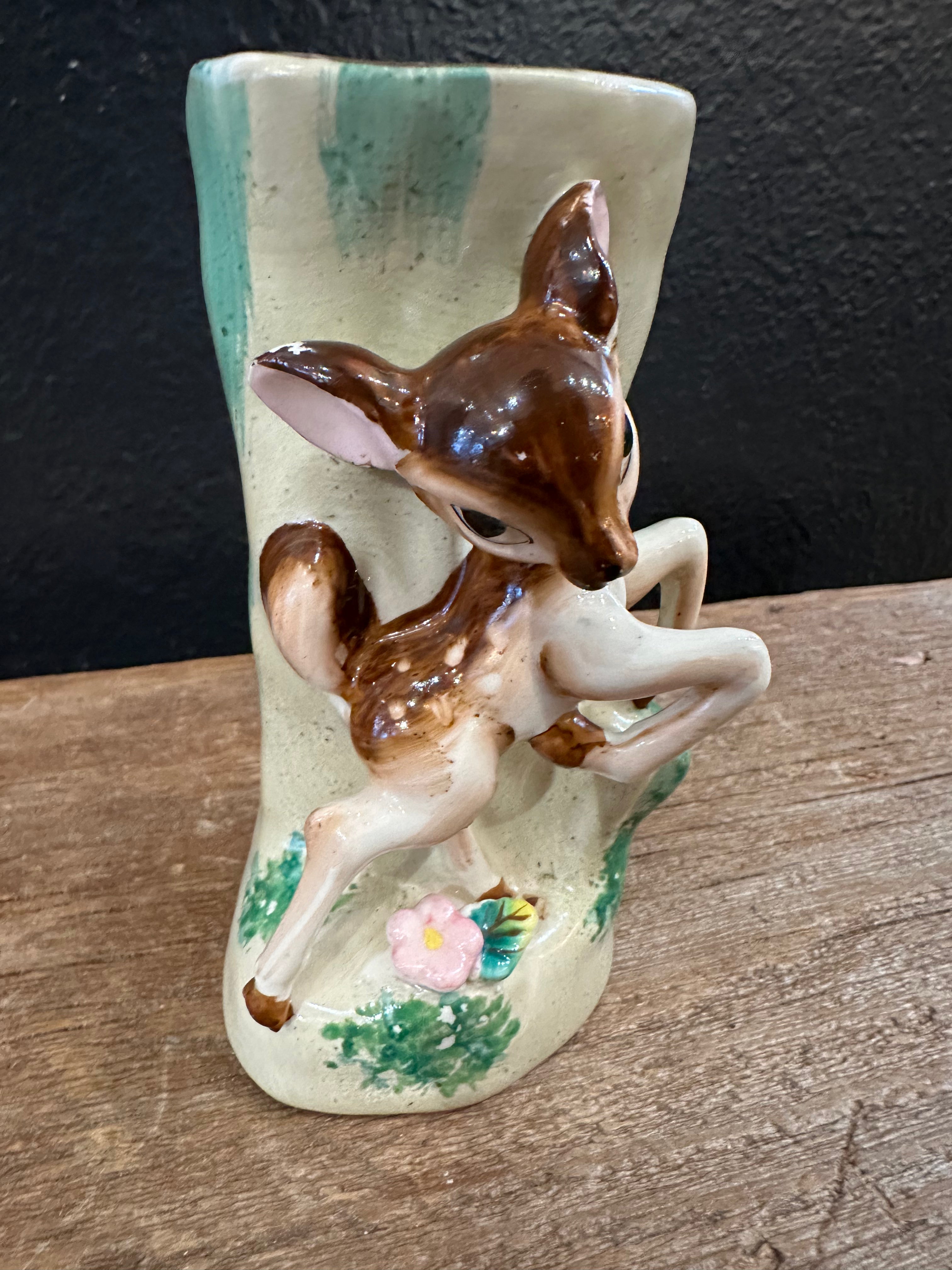 Vintage Deer Vase