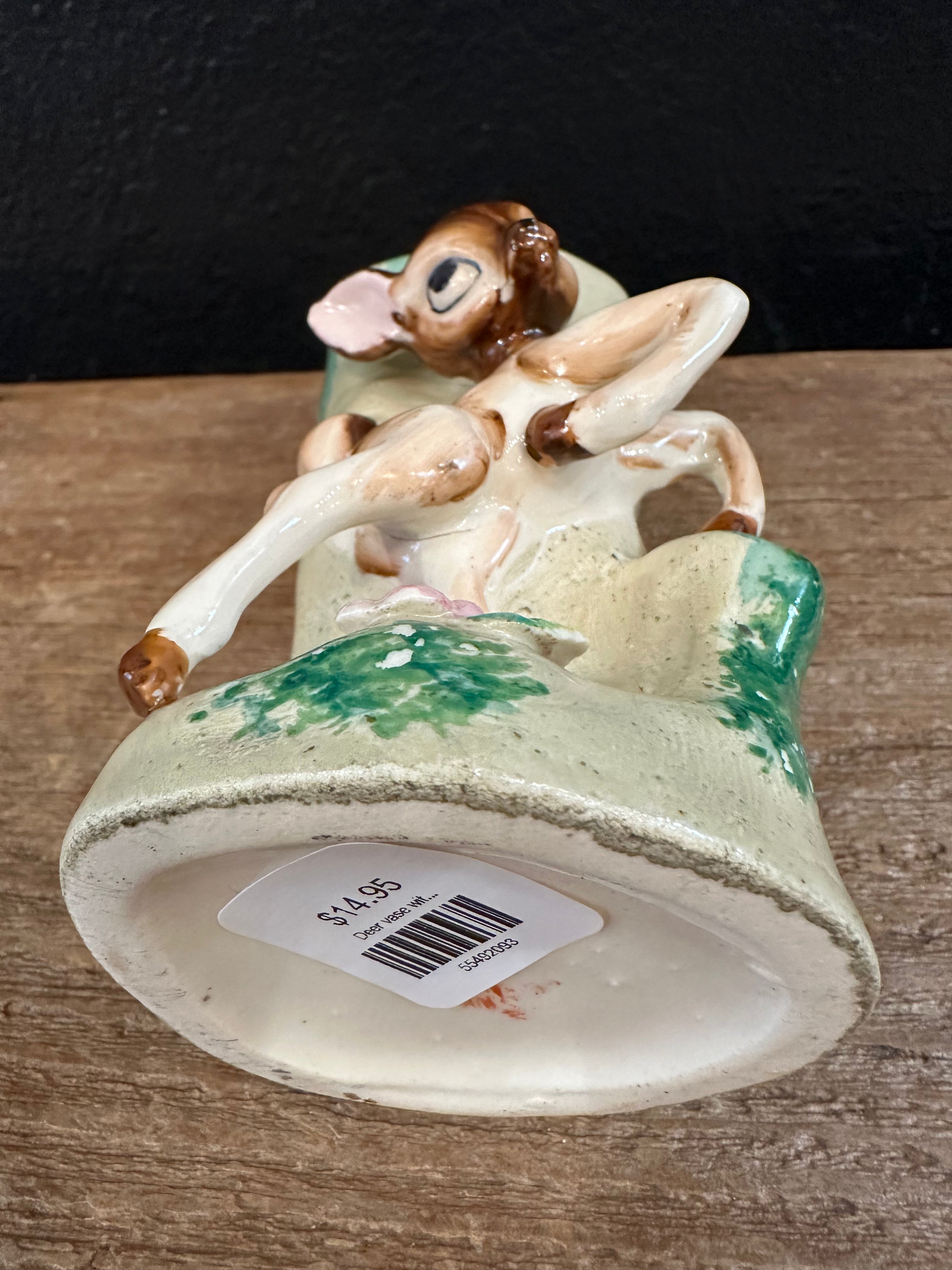 Vintage Deer Vase