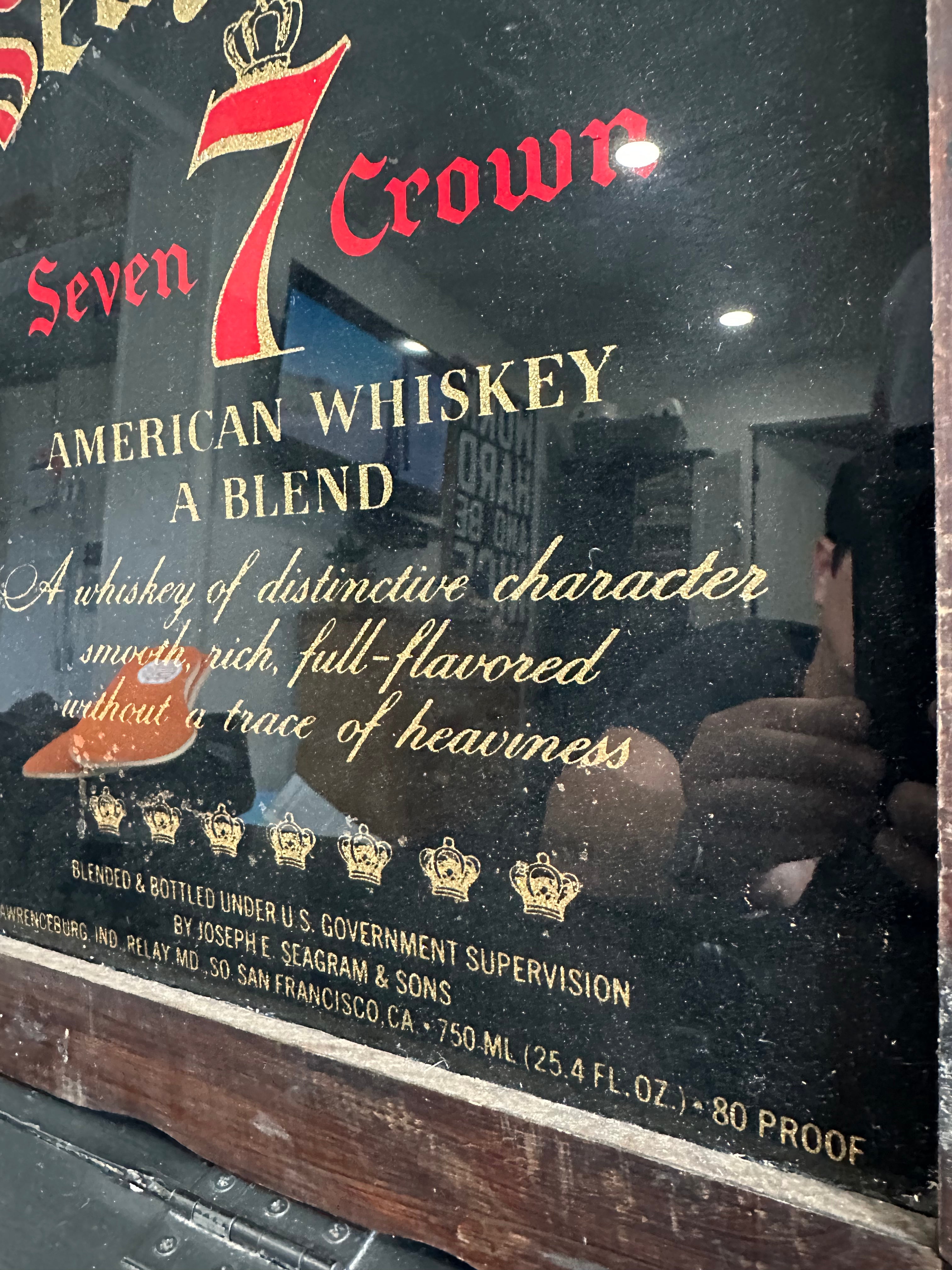 Seagrams 7 Framed Bar Sign