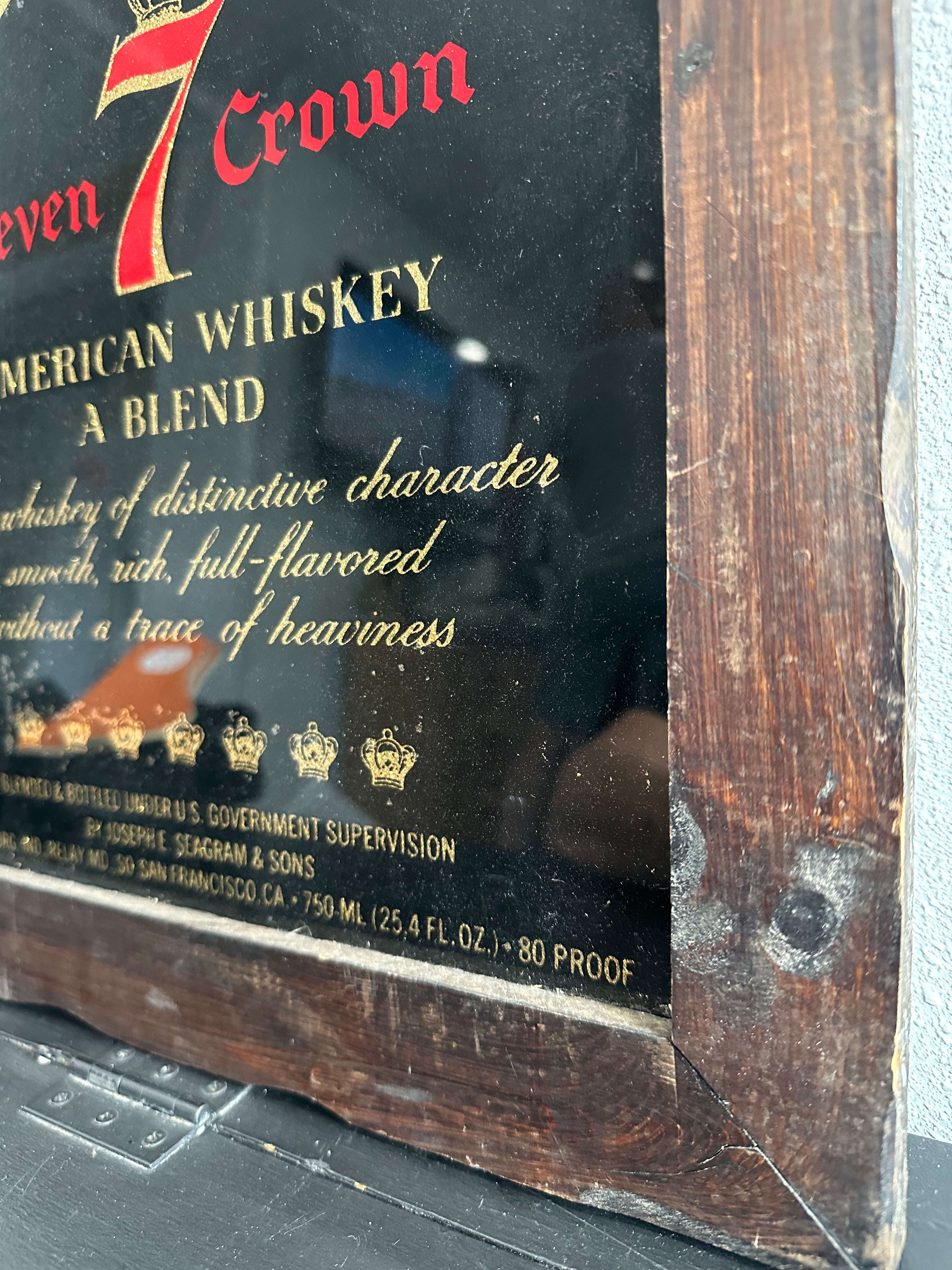 Seagrams 7 Framed Bar Sign
