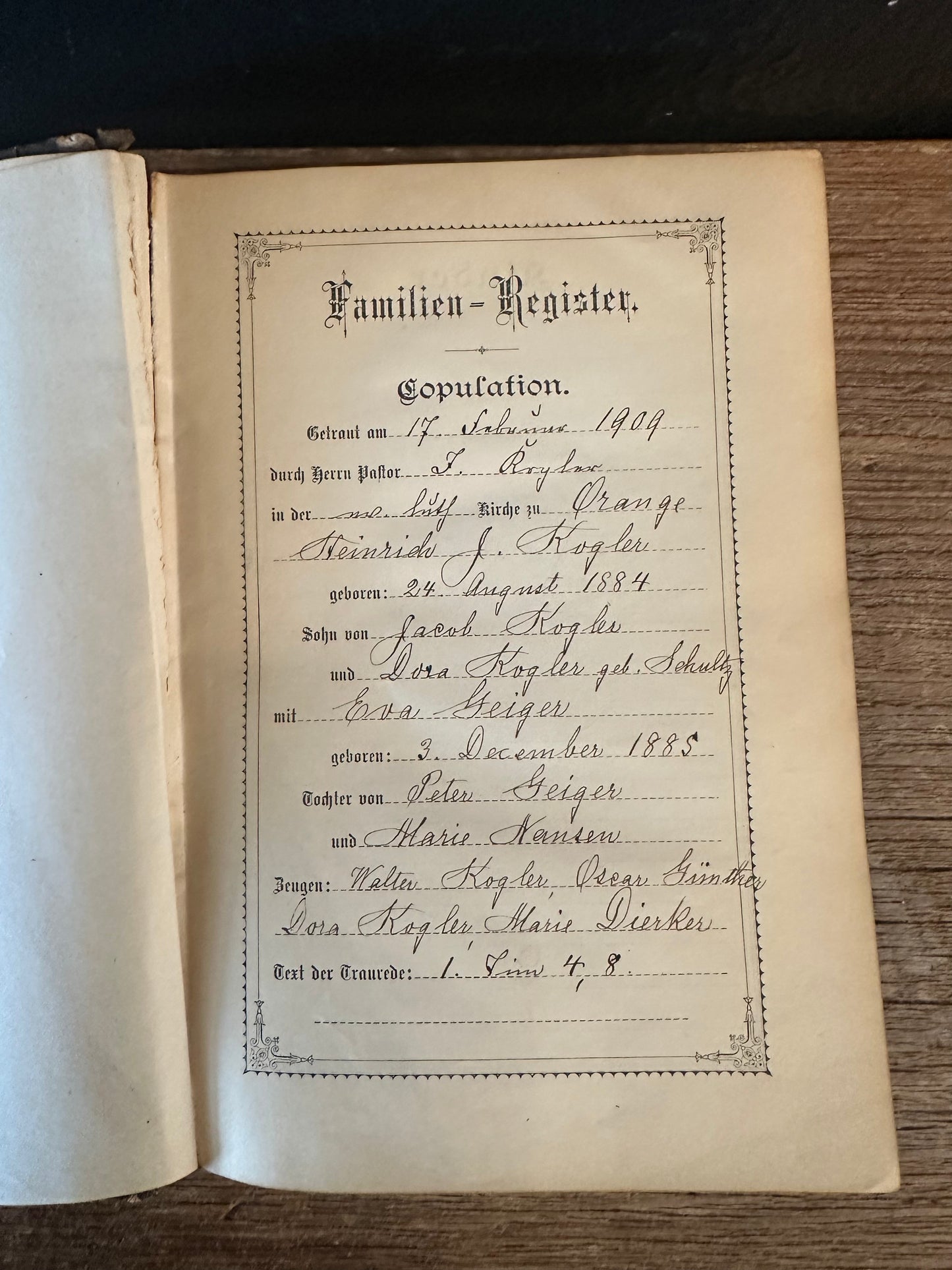 German Manual Of Good And Bad Days ~ 1907