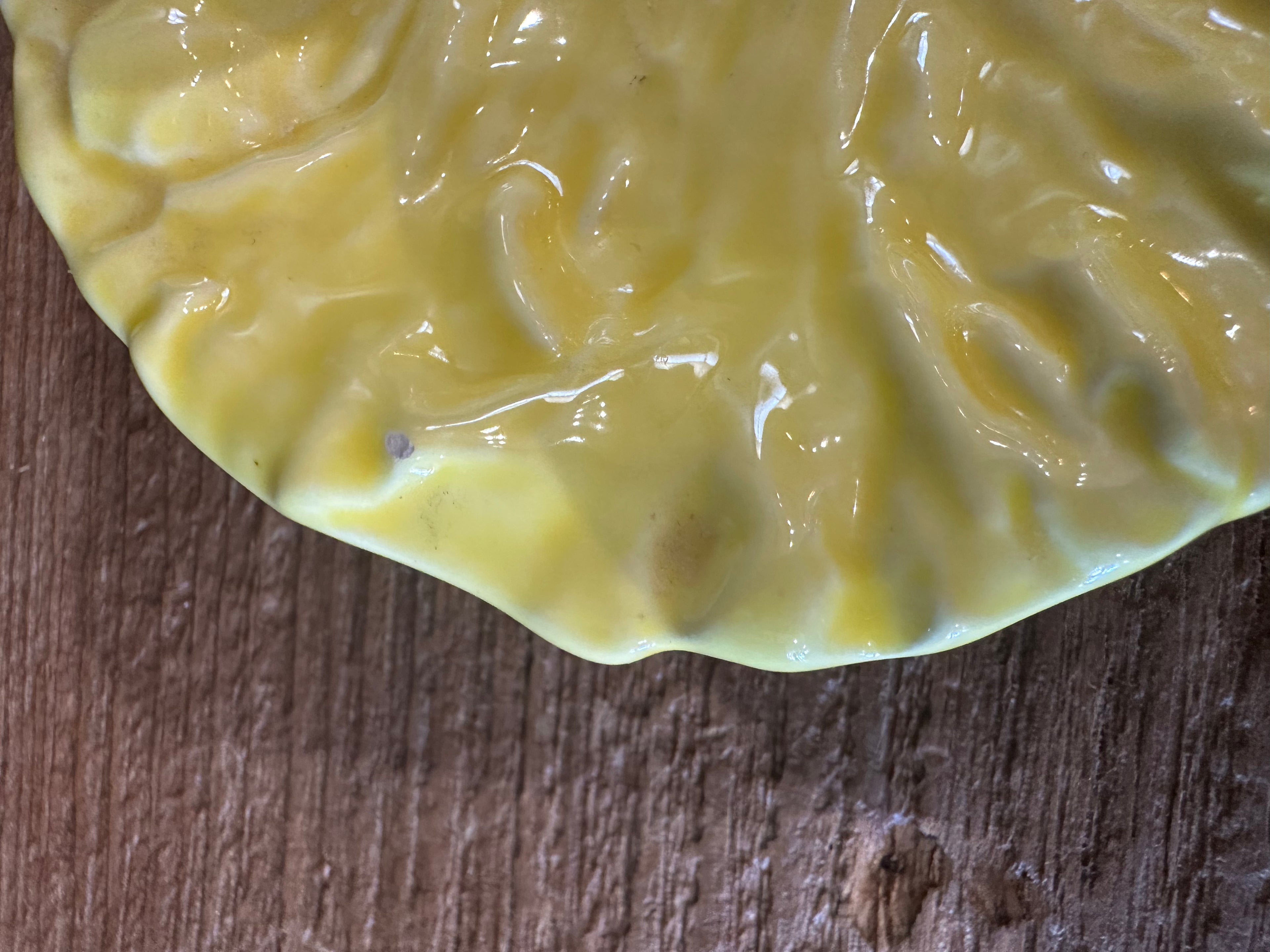 Vintage Yellow Cabbage & Bunny Dish