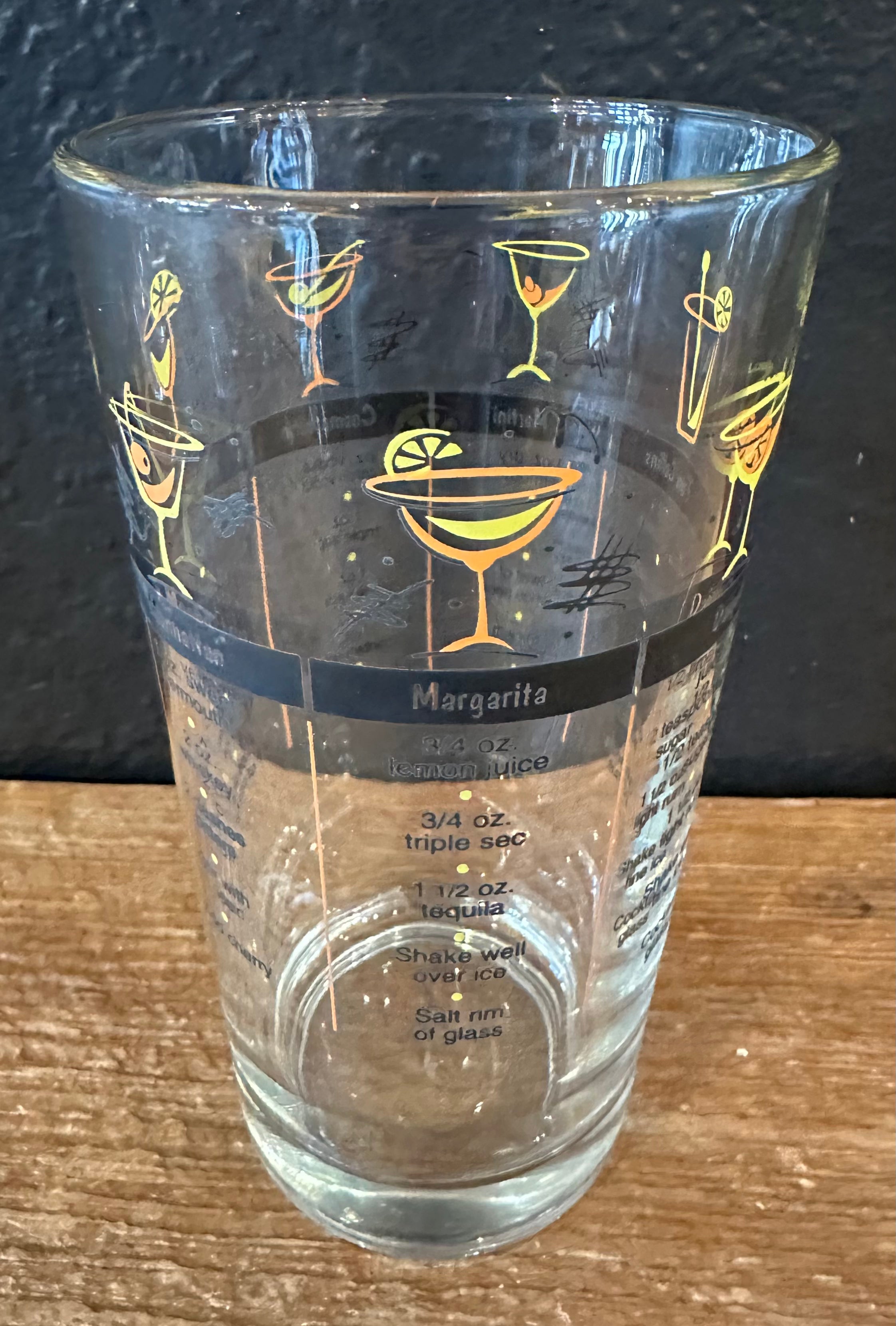 Vintage Libbey Cocktail Recipe Shaker