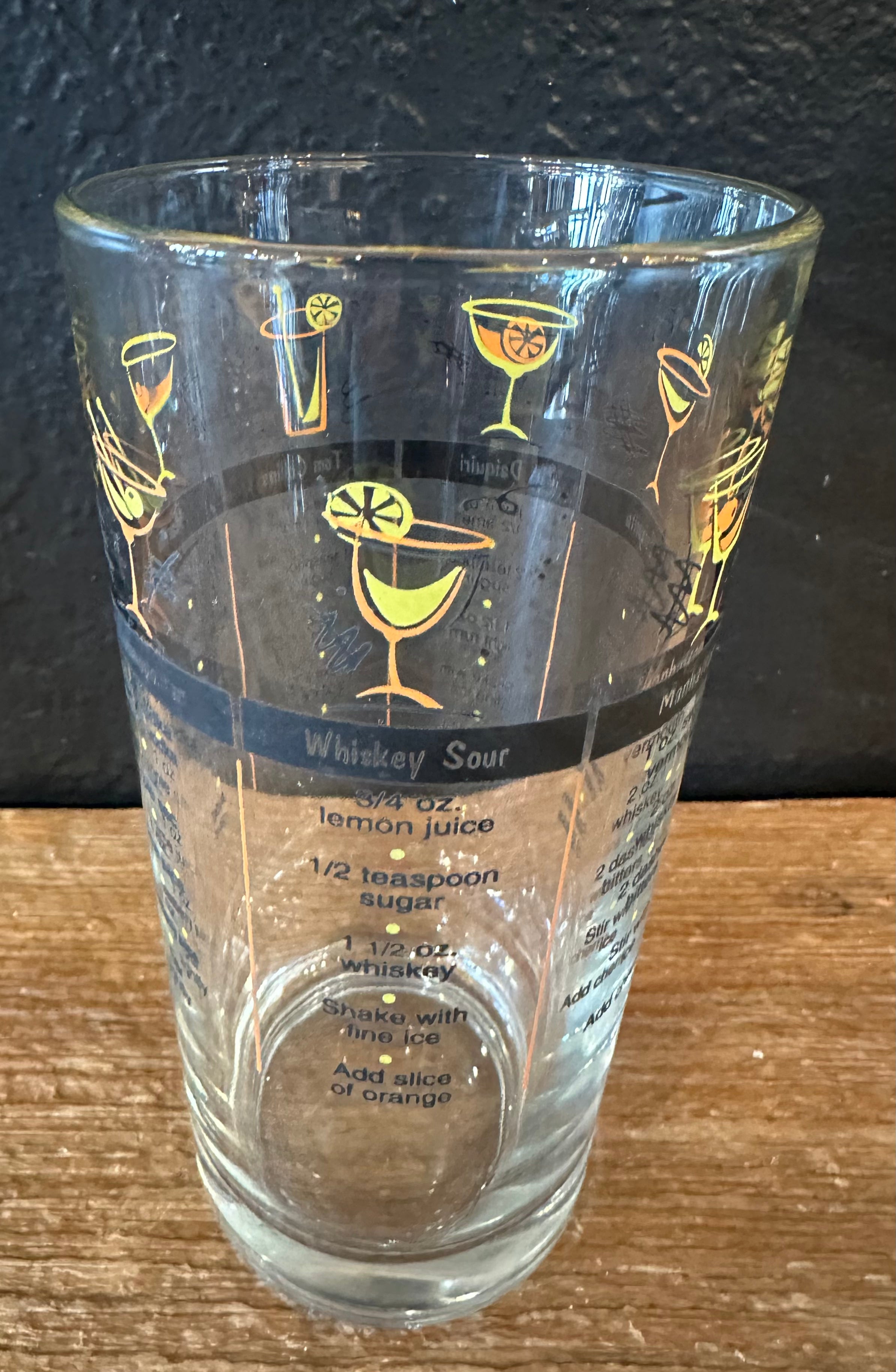 Vintage Libbey Cocktail Recipe Shaker