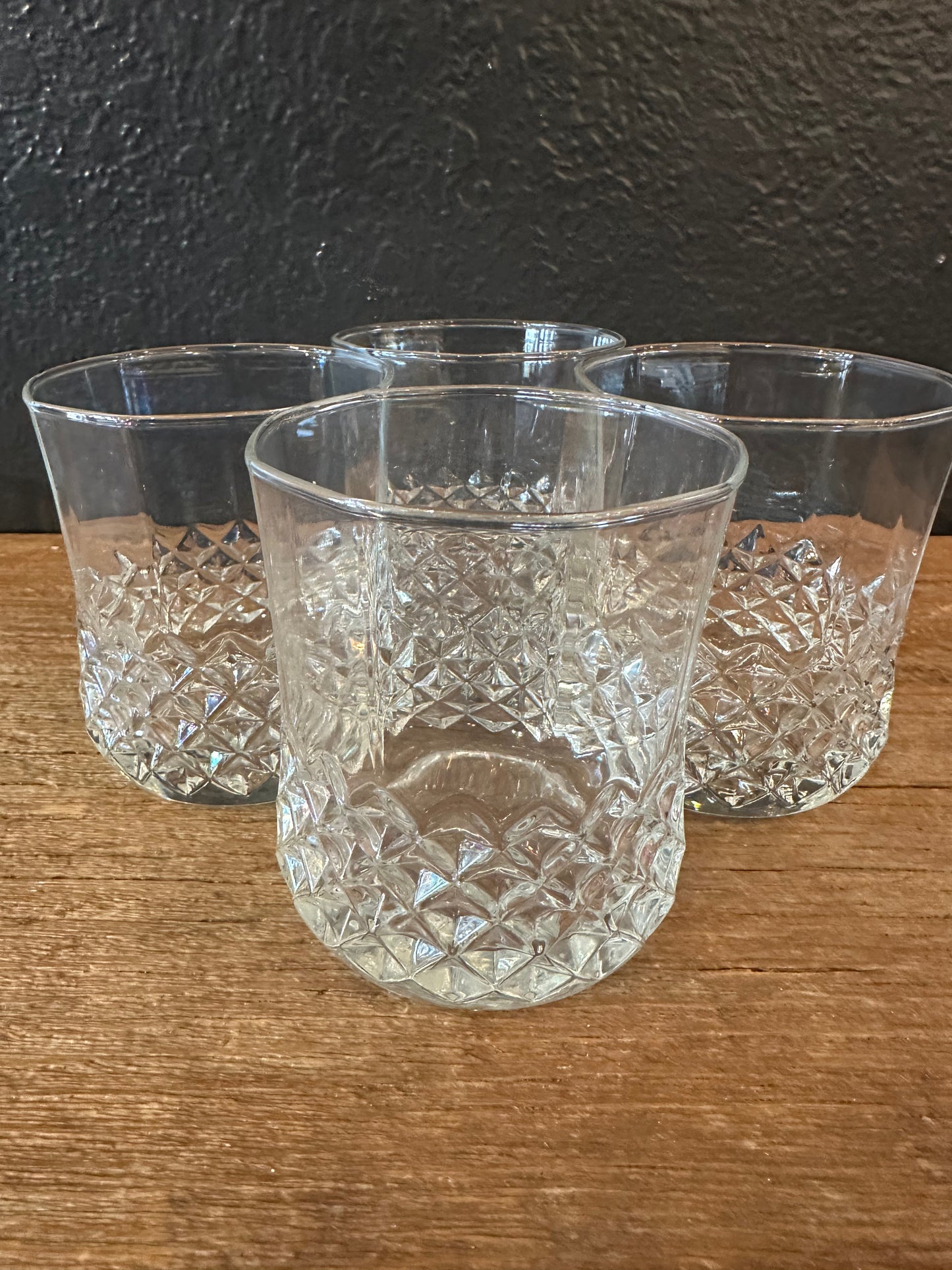 Cut Glass Whiskey Glasses | Set Of Four