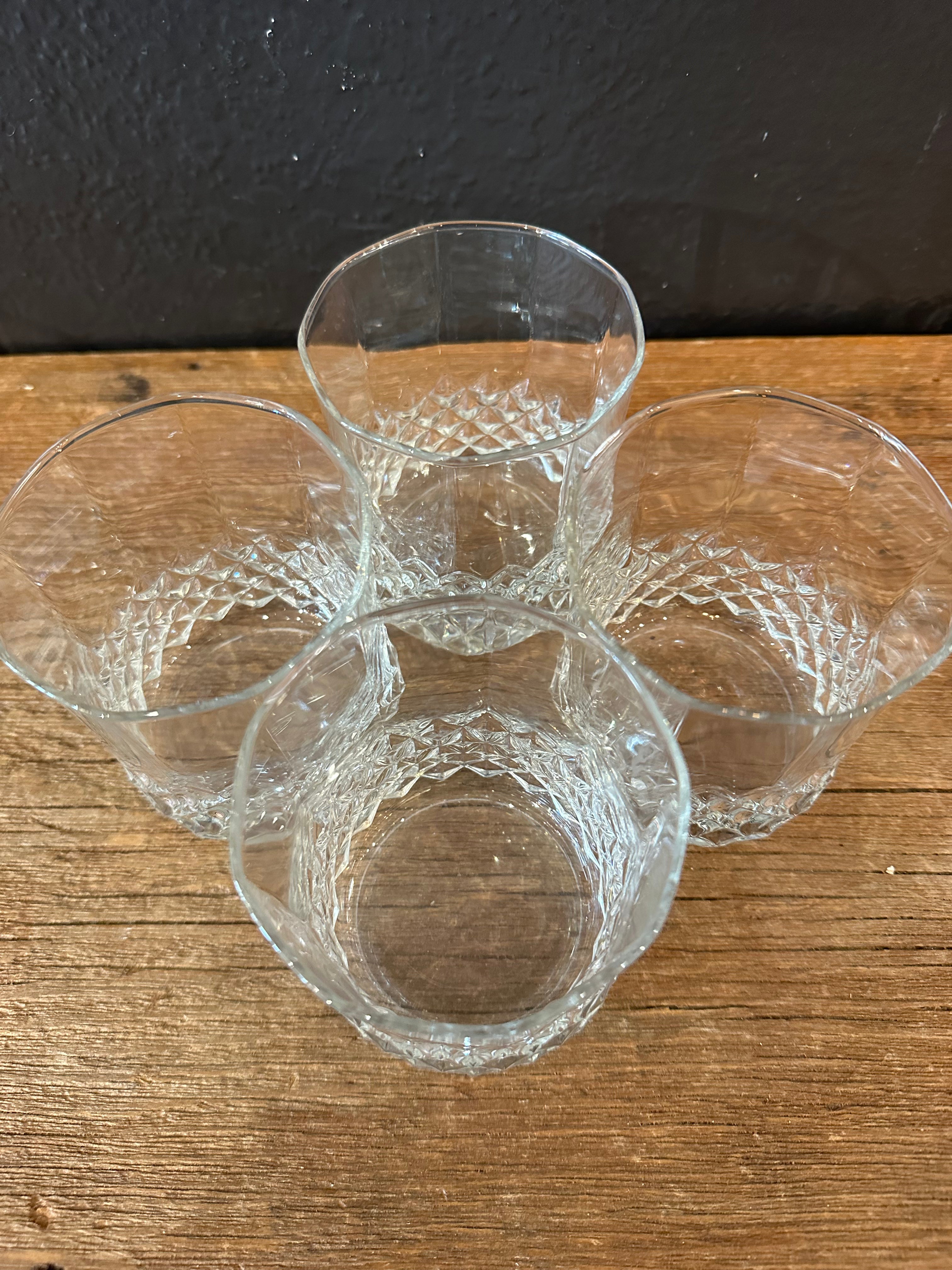 Cut Glass Whiskey Glasses | Set Of Four