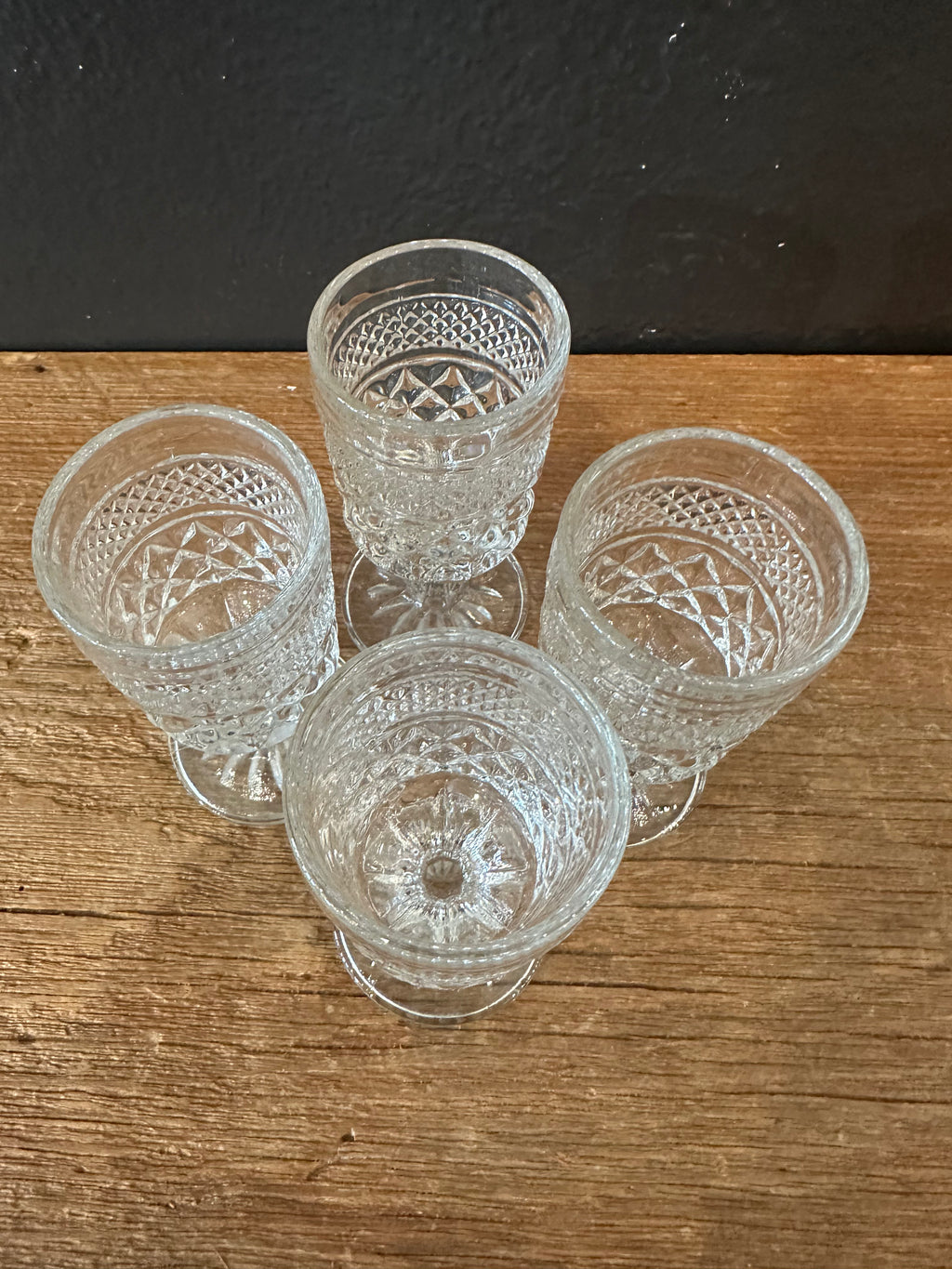 Cut Glass Liqueur Glasses | Set Of Four