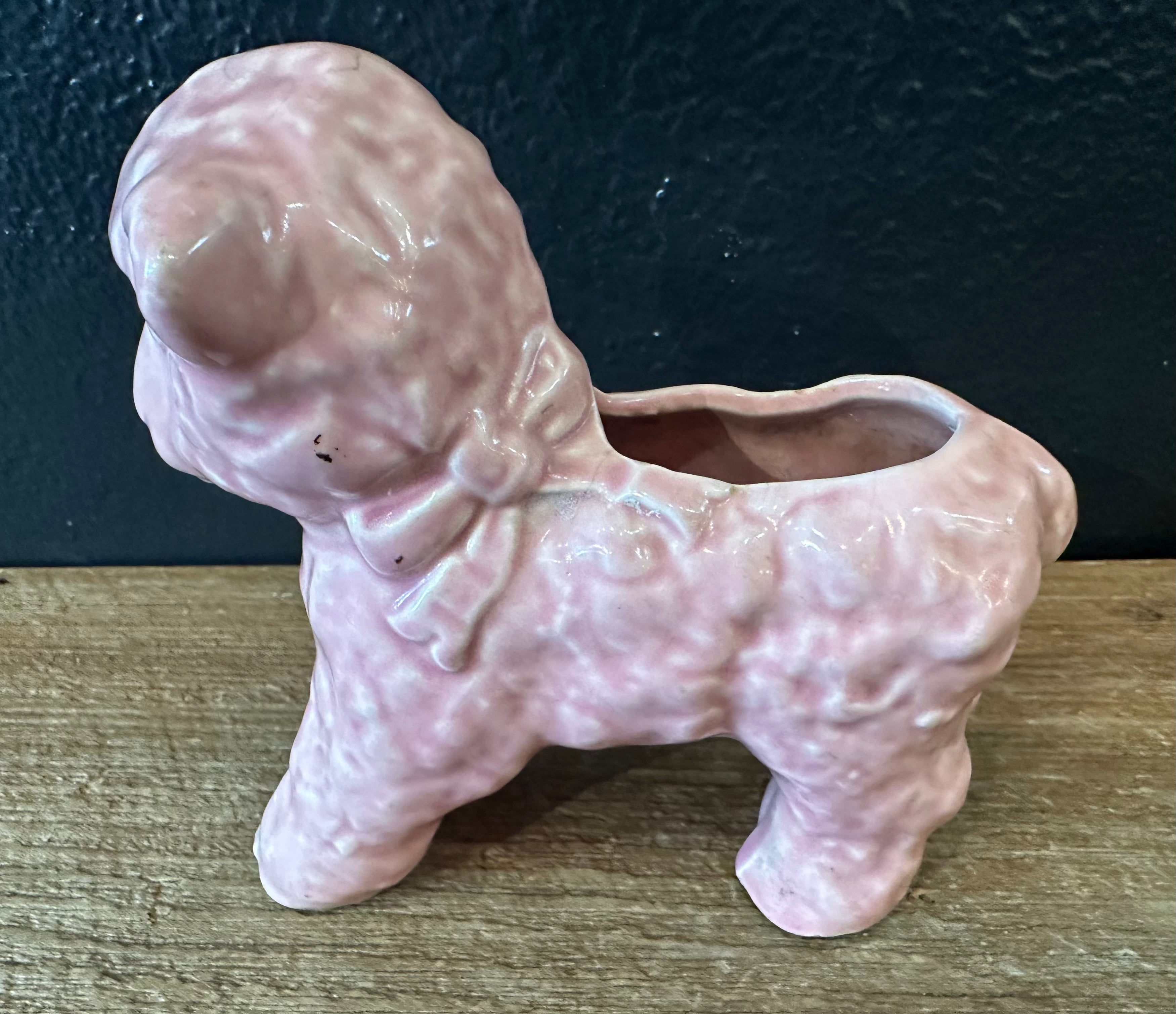 Vintage Pink Lamb Planter