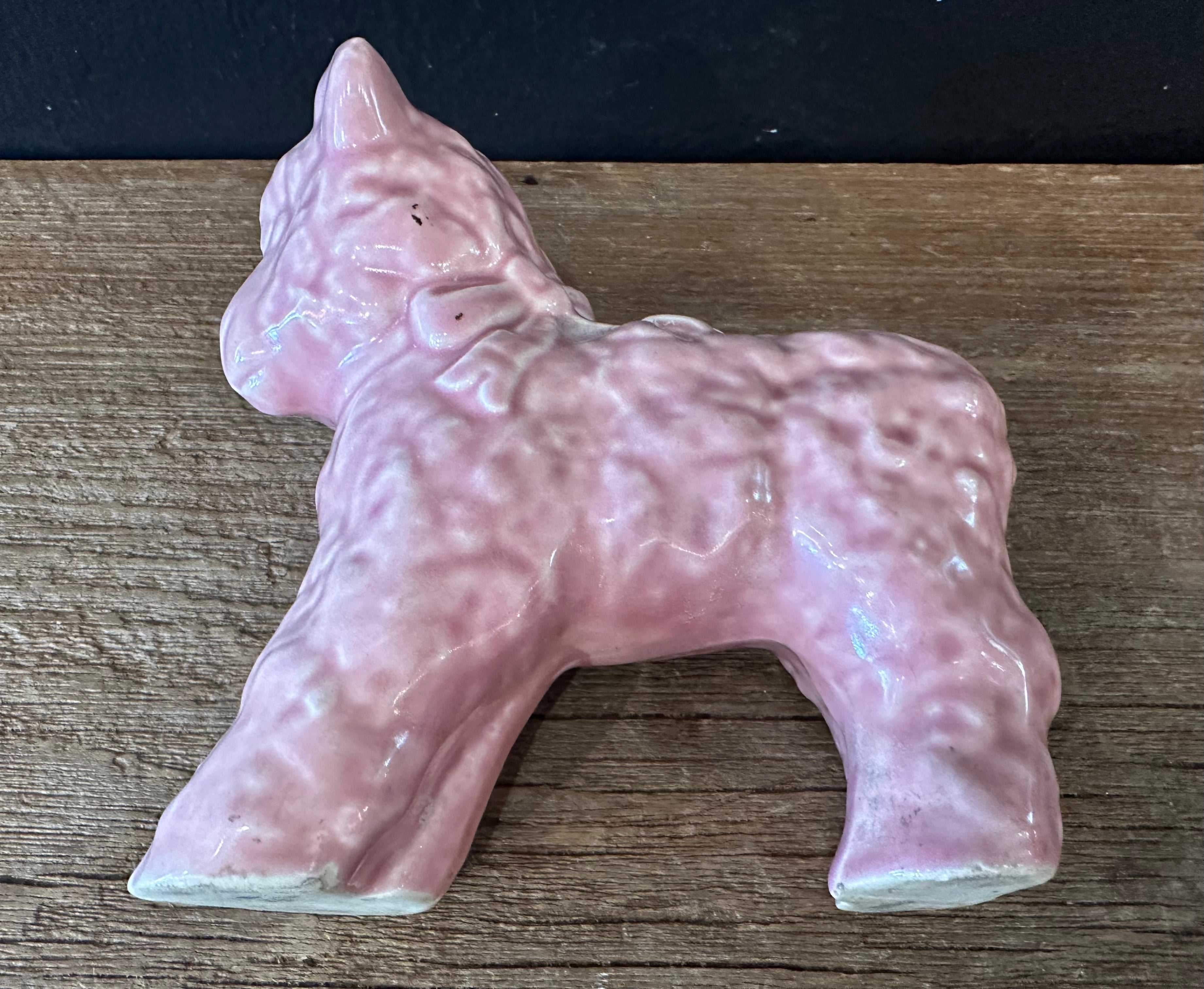 Vintage Pink Lamb Planter