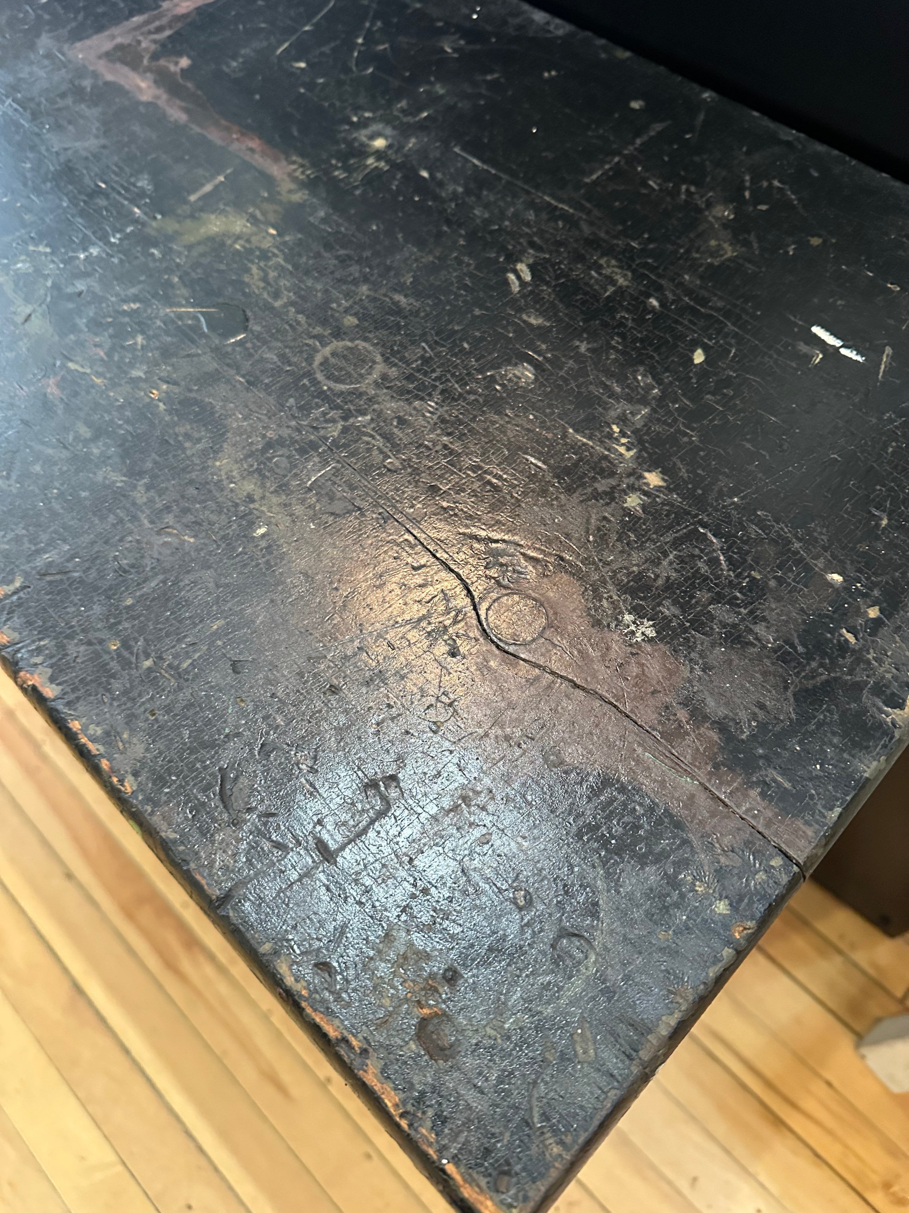 Antique Black Craftsman's Cabinet