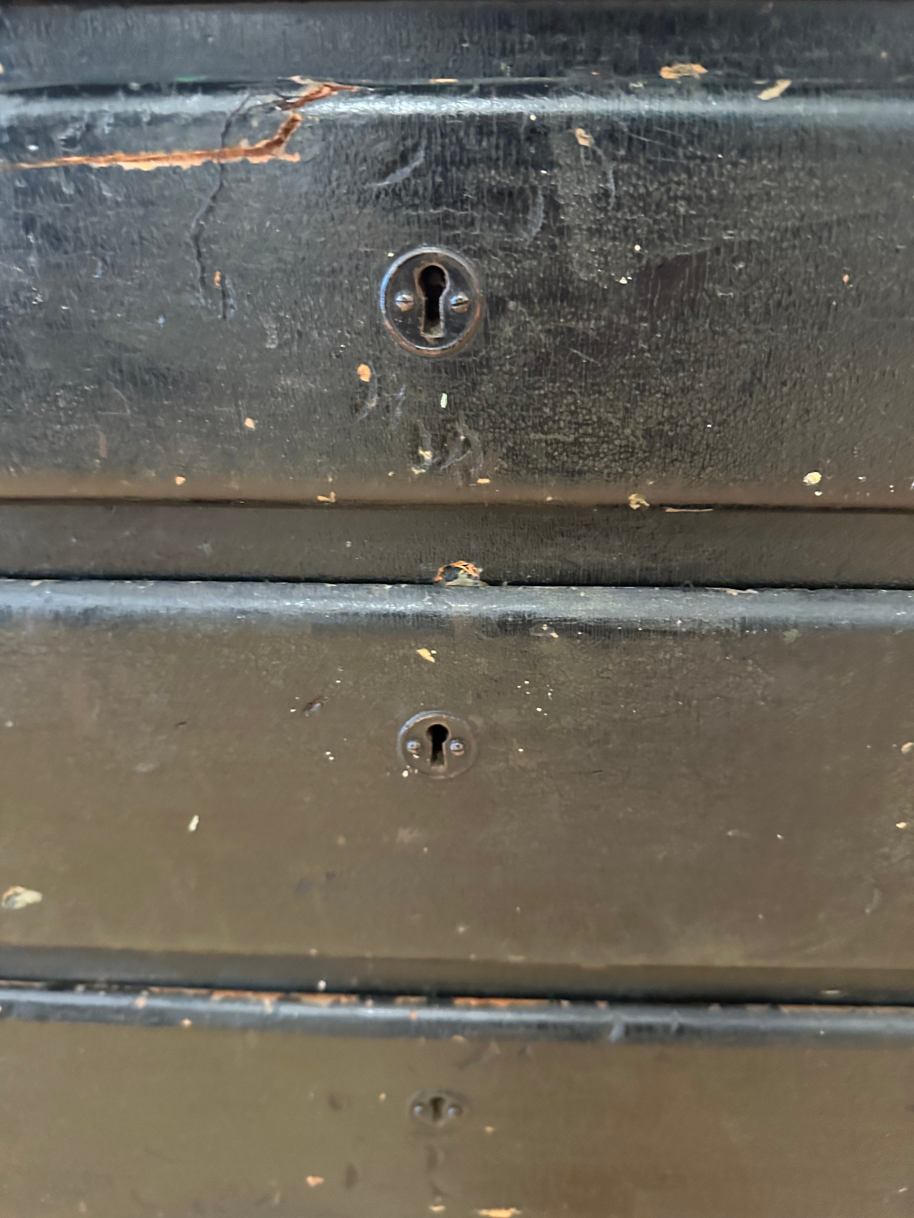 Antique Black Craftsman's Cabinet