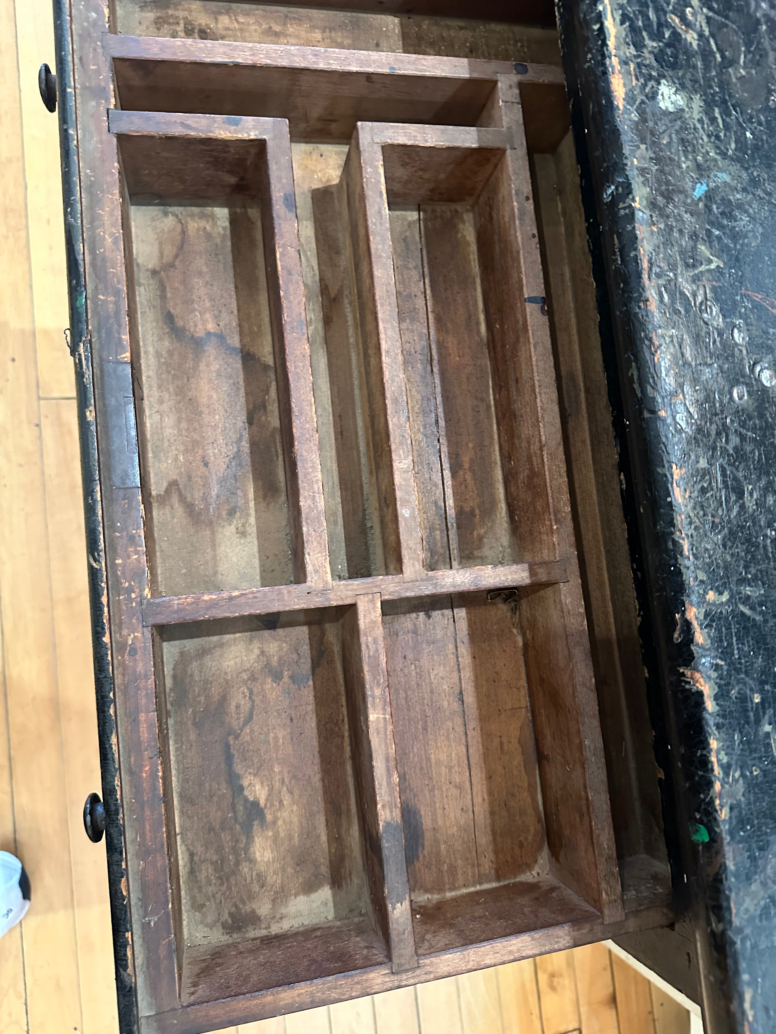 Antique Black Craftsman's Cabinet