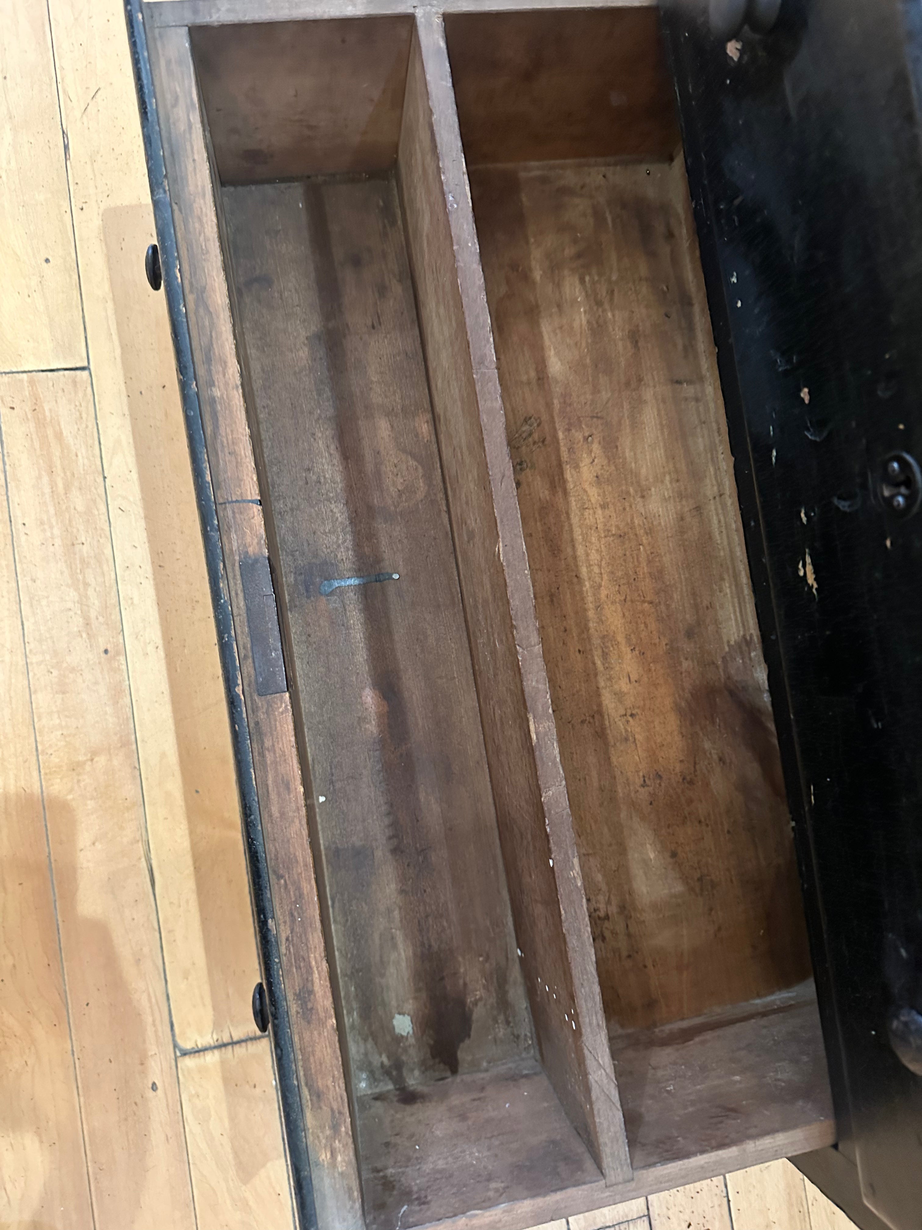 Antique Black Craftsman's Cabinet