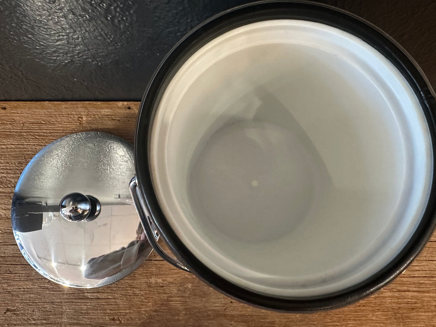 Vintage MCM Brushed Chrome Ice Bucket