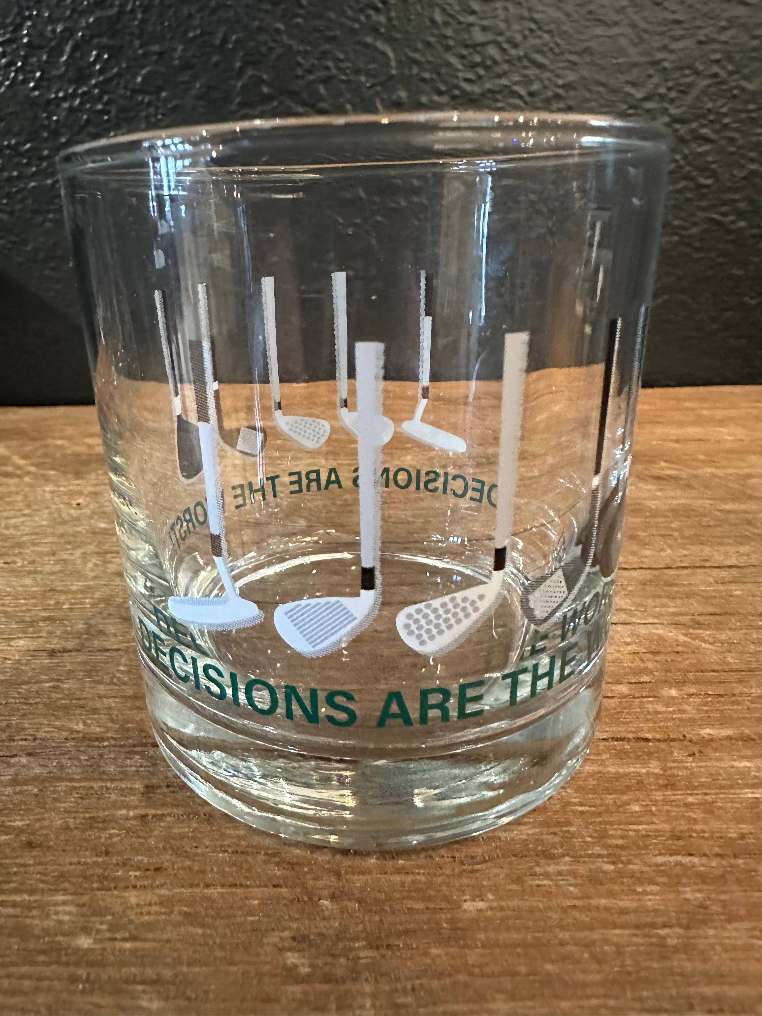 Pair Of Golf Themed Rocks Glasses