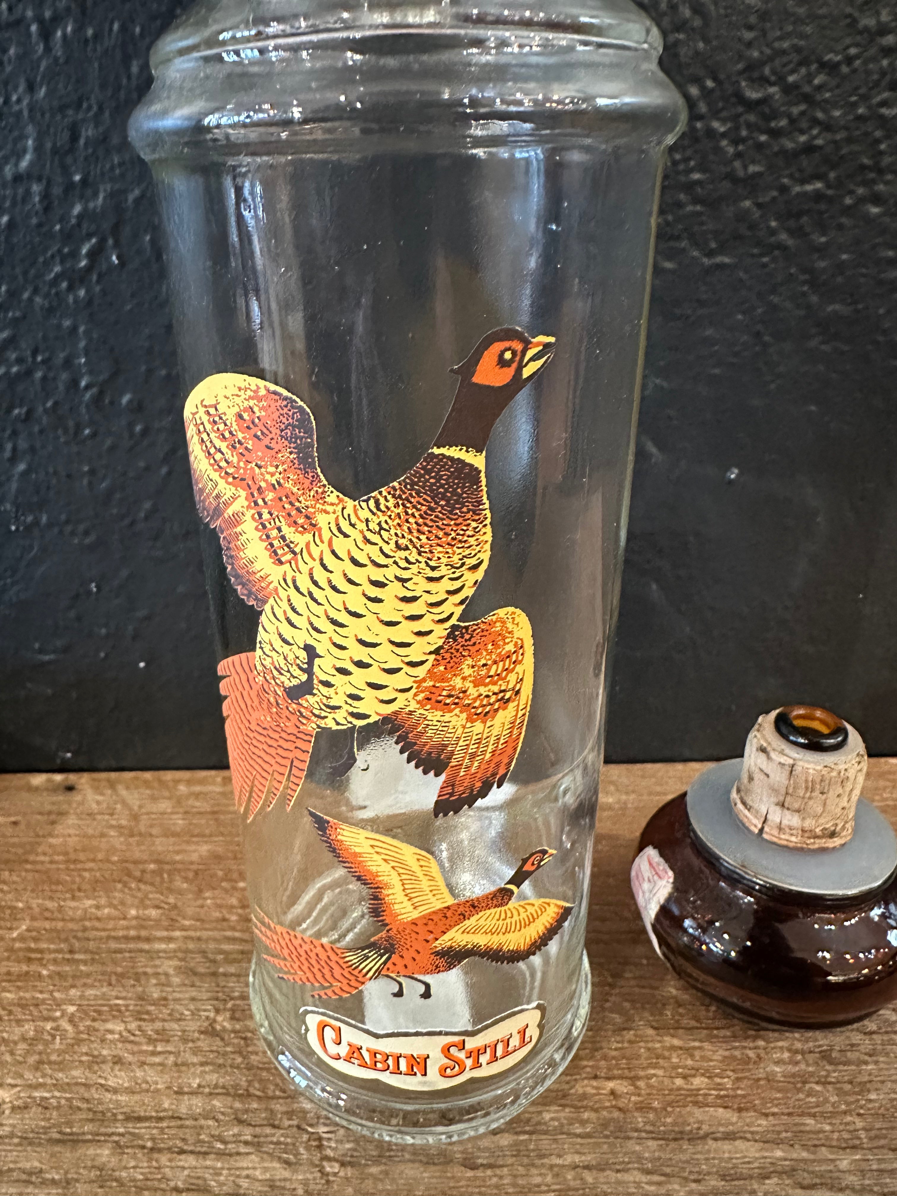 Vintage Pheasant Themed Decanter