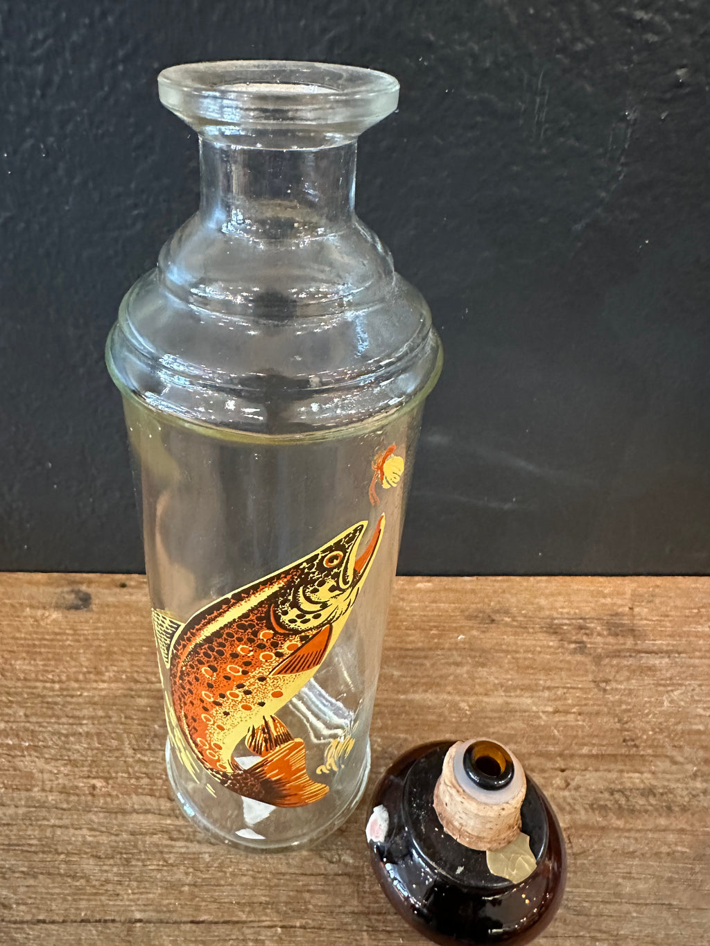 Vintage Trout Themed Decanter