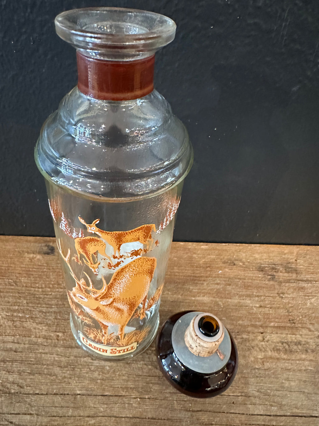 Vintage Whitetail Deer Themed Decanter