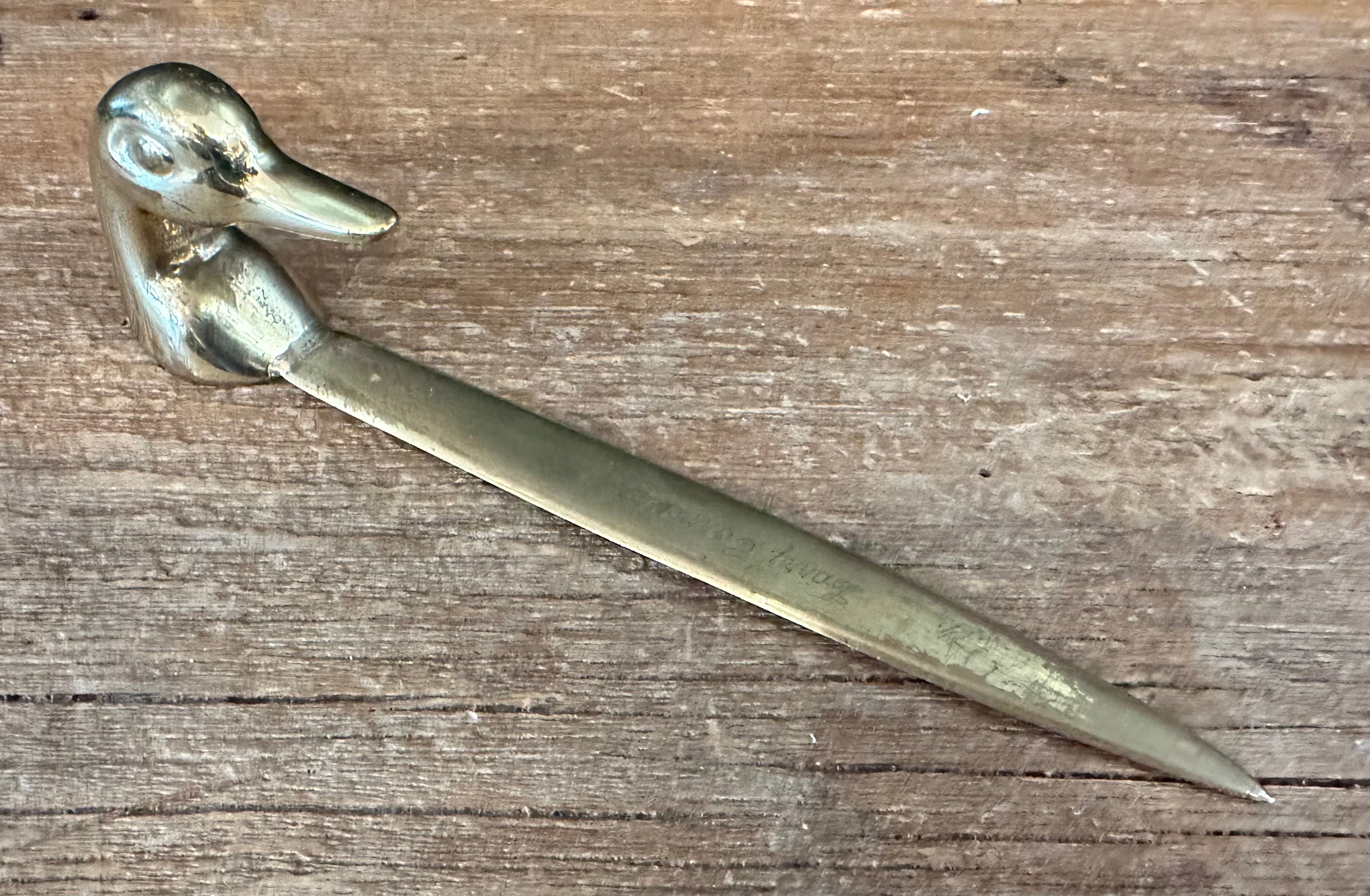 Brass Duck Letter Opener