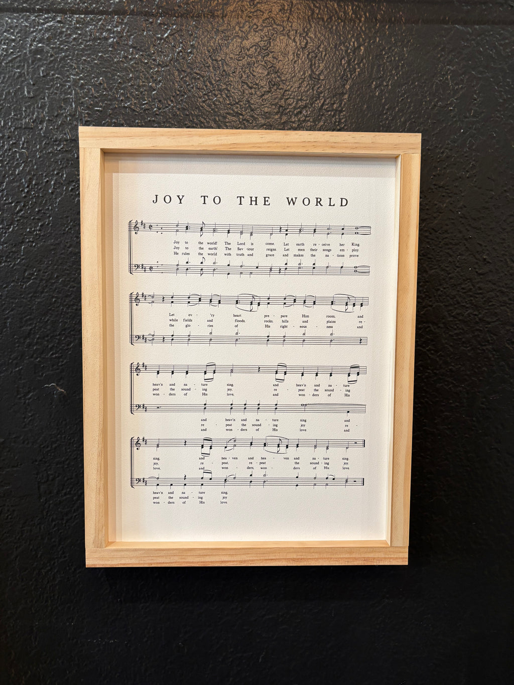 Joy to the World Hymn Sign