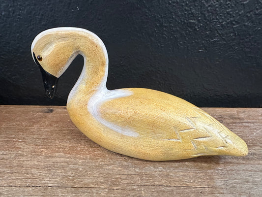 Hand Carved Wood Swan