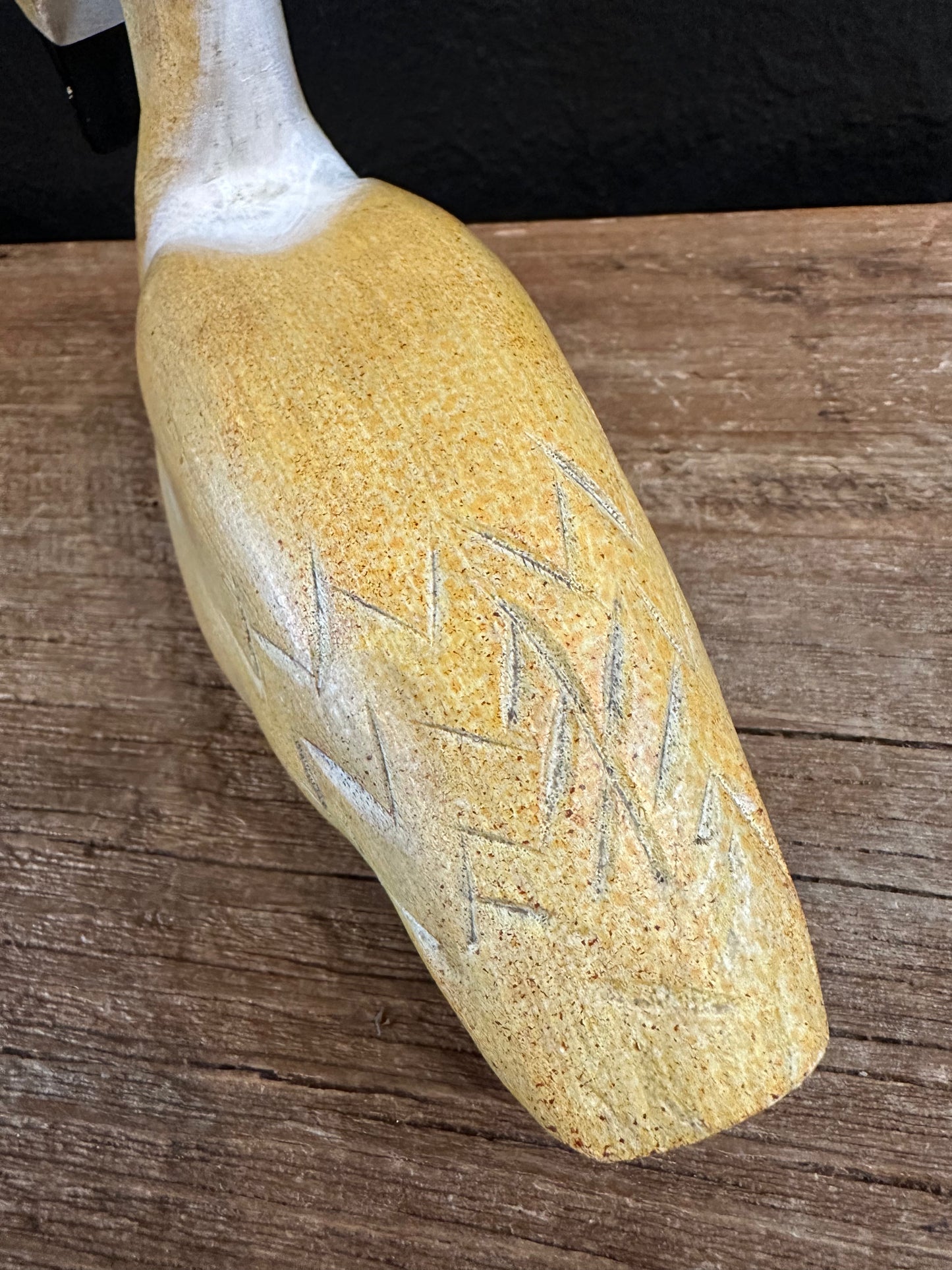 Hand Carved Wood Swan