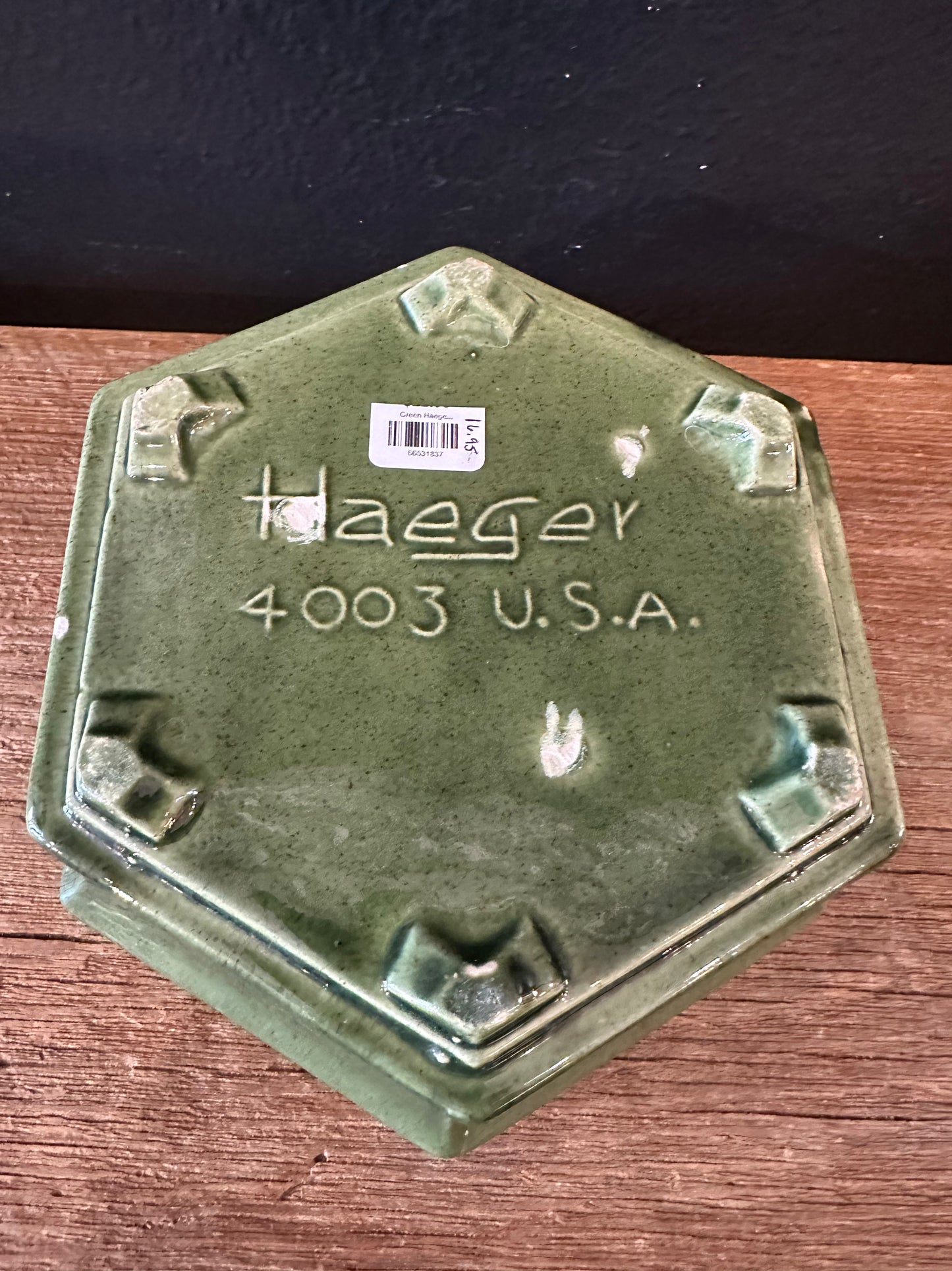 Green Hexagon Shaped Planter