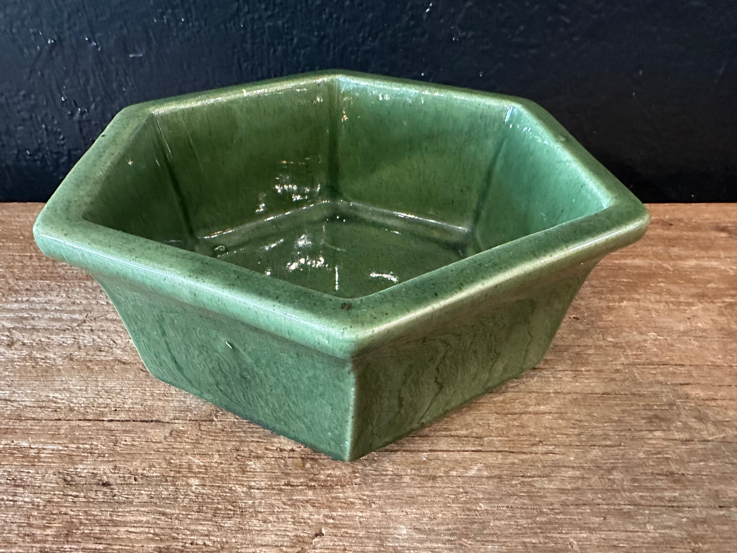 Green Hexagon Shaped Planter