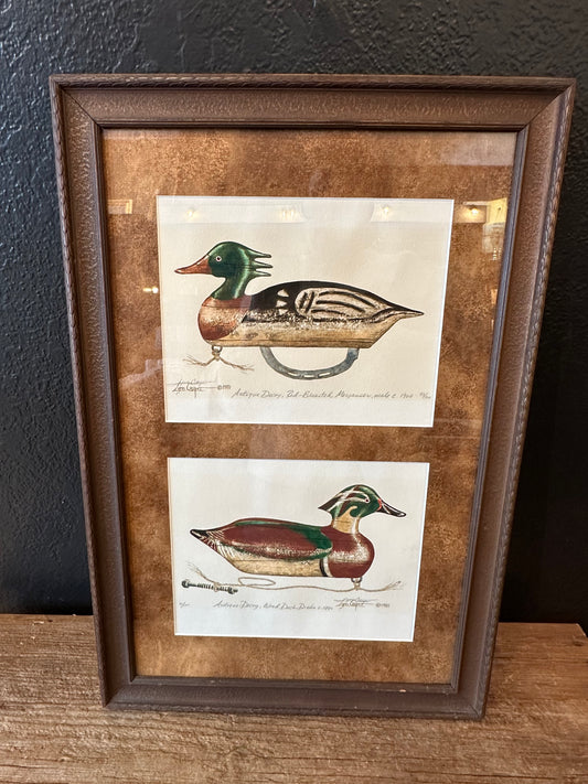 Lynn Casper Duck Decoy Print in Frame