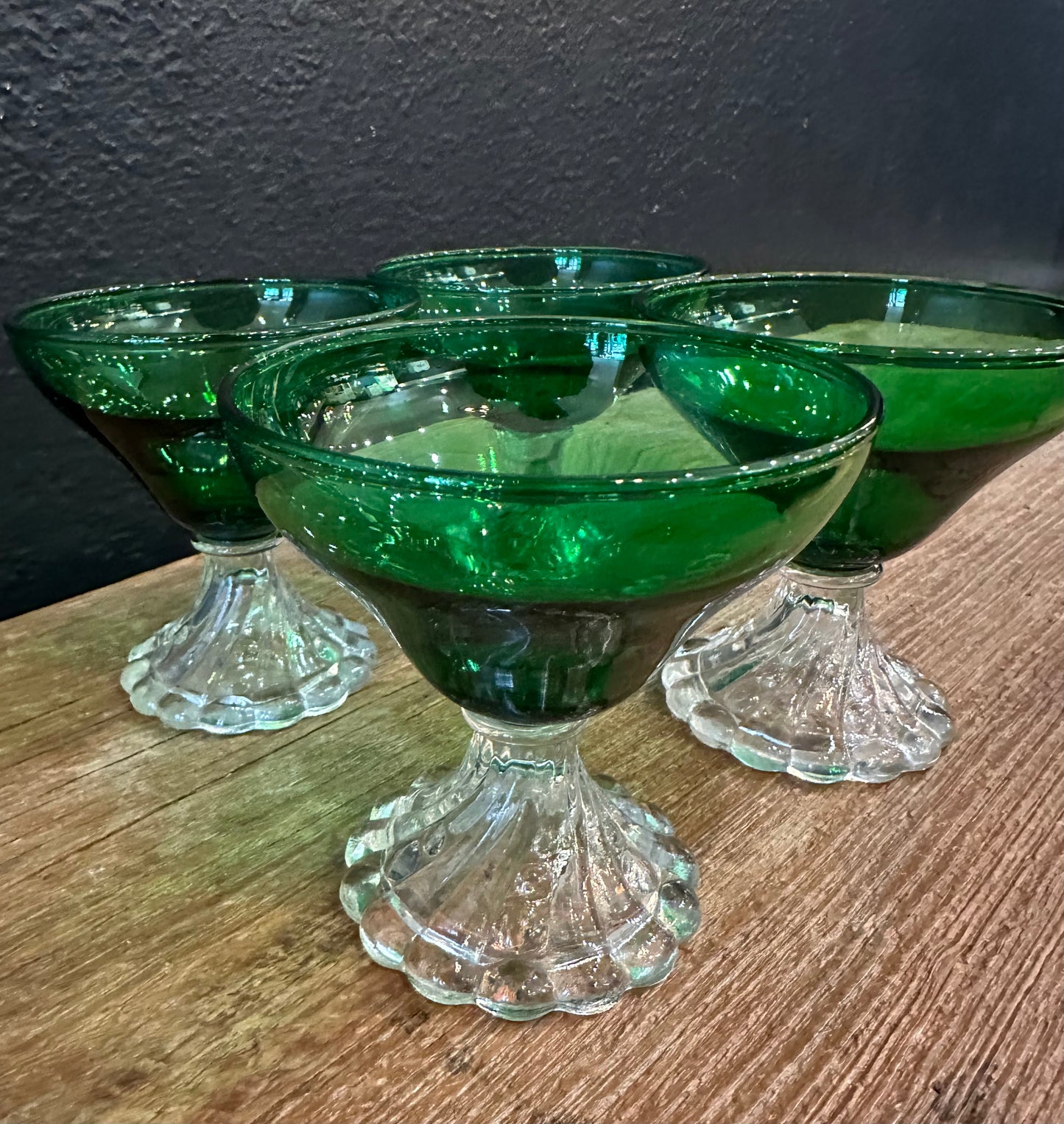 Anchor Hocking Green Berwick Dessert Cups