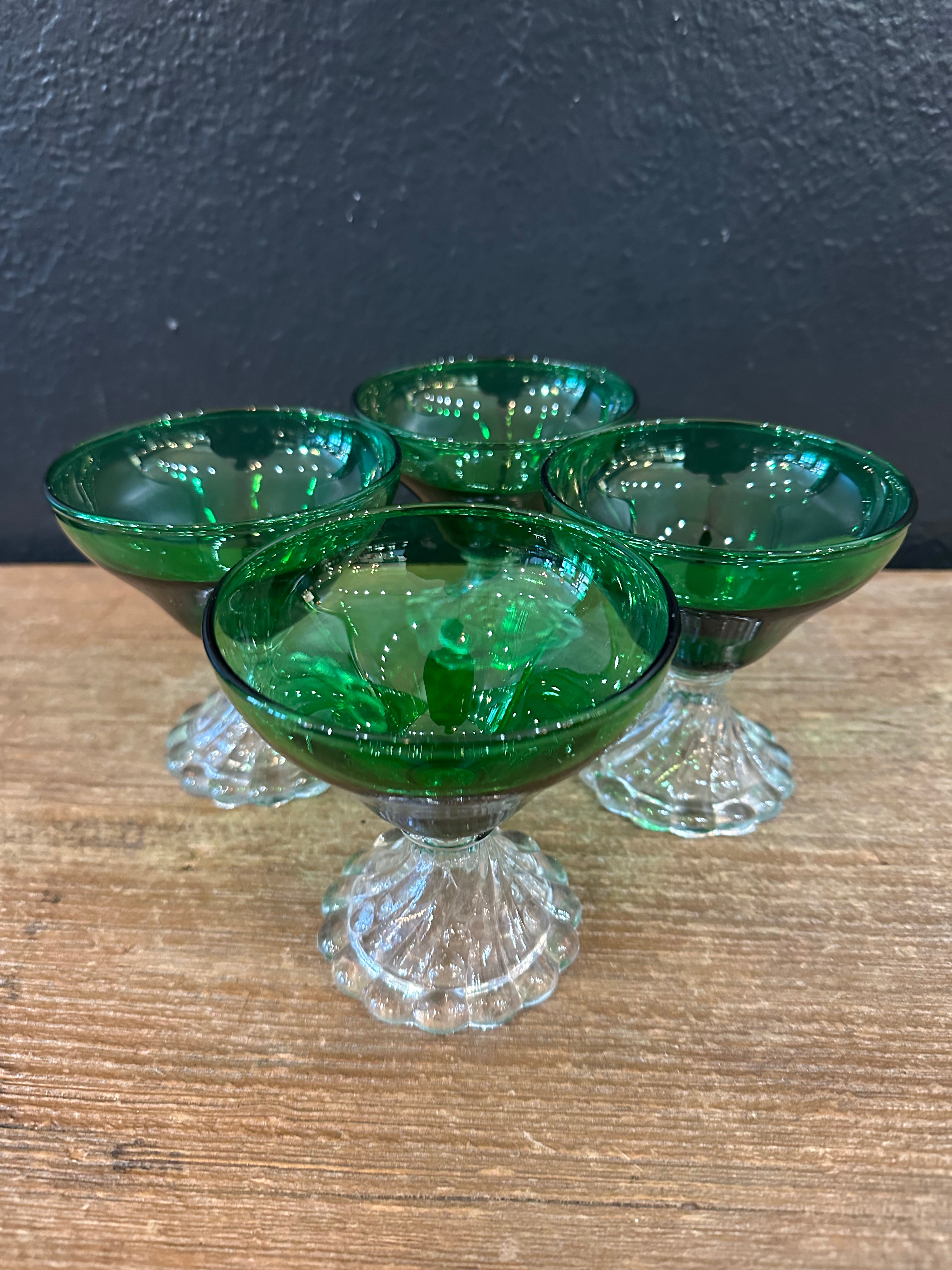 Anchor Hocking Green Berwick Dessert Cups