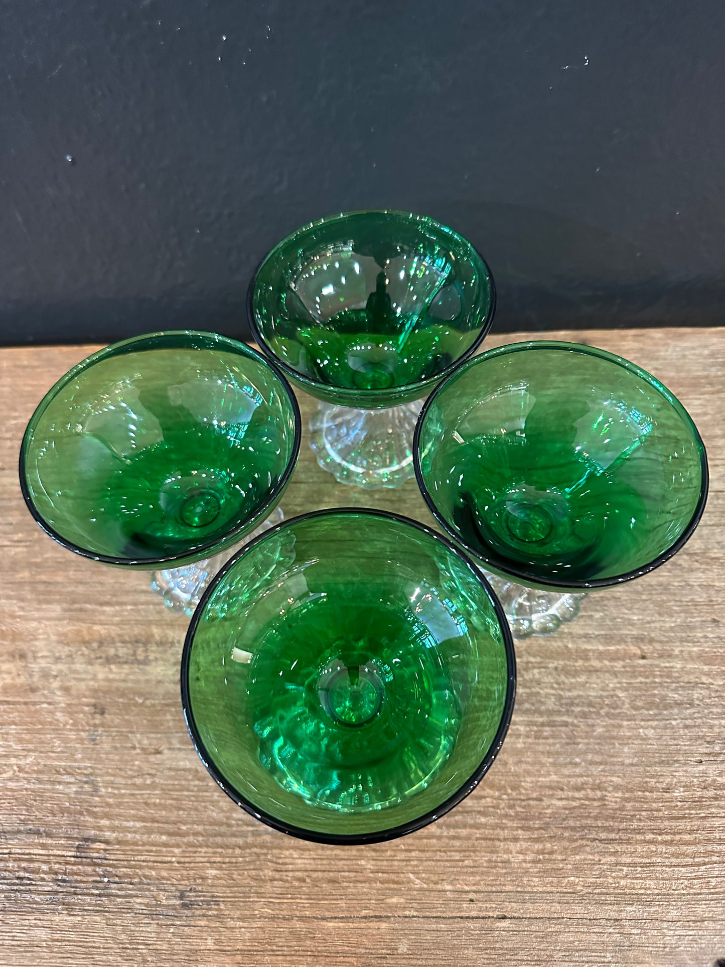 Anchor Hocking Green Berwick Dessert Cups