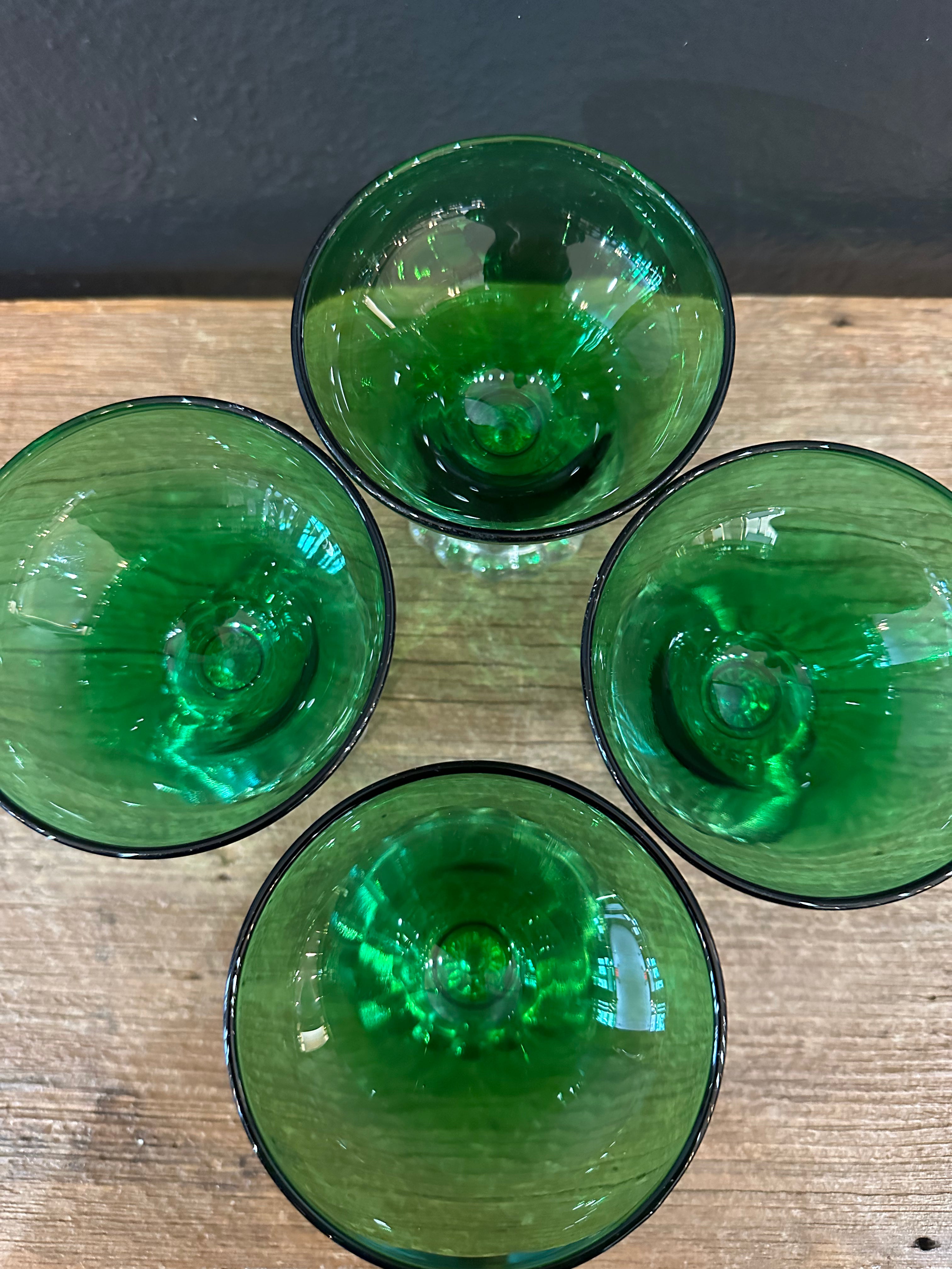 Anchor Hocking Green Berwick Dessert Cups