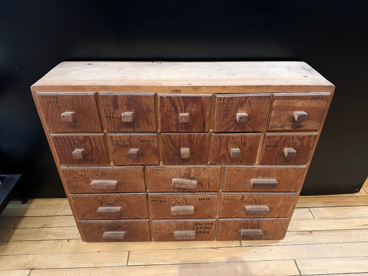 Vintage Wood Cabinet with Drawers
