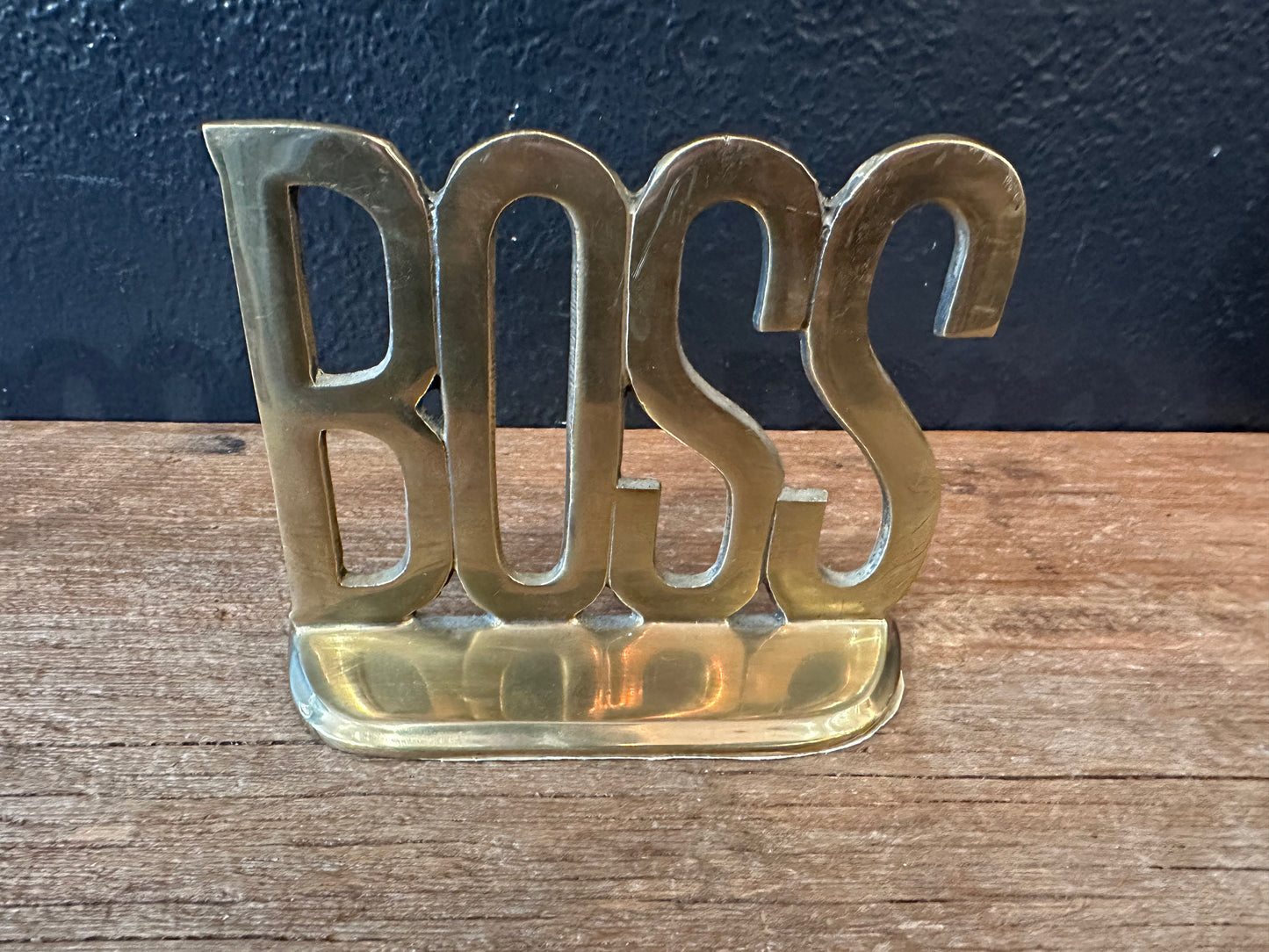Brass “Boss” Book Ends