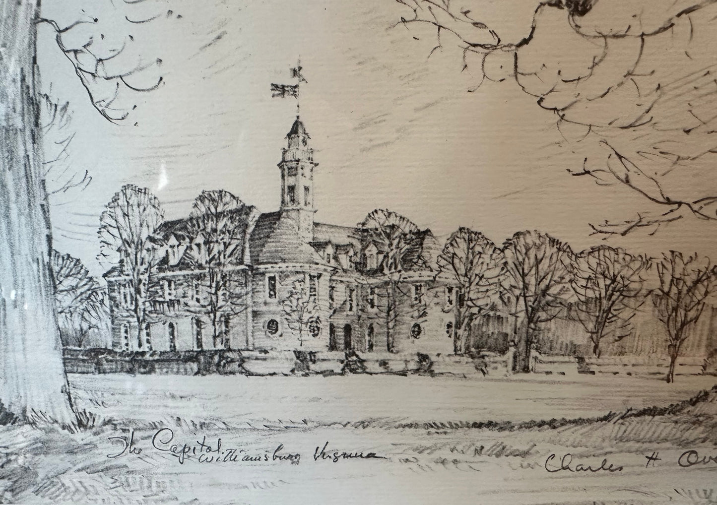 Framed Pencil Sketches | Williamsburg Virginia