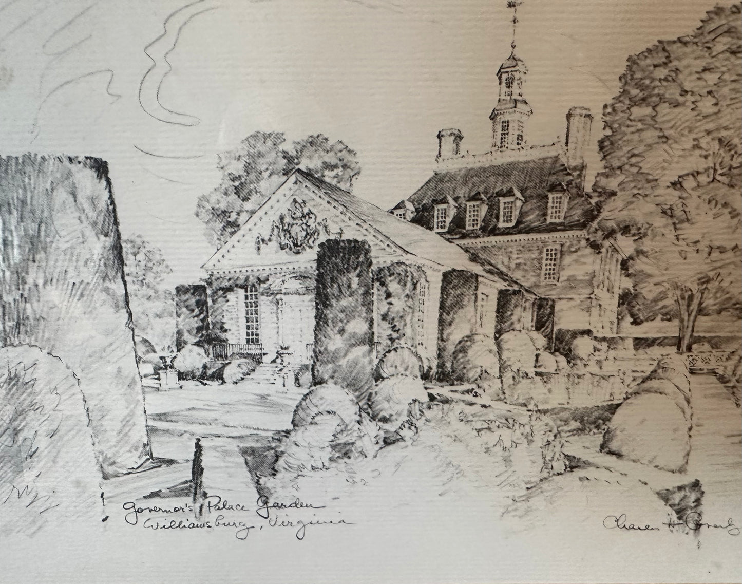 Framed Pencil Sketches | Williamsburg Virginia