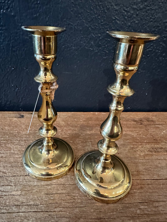 Pair Of Brass Candlesticks