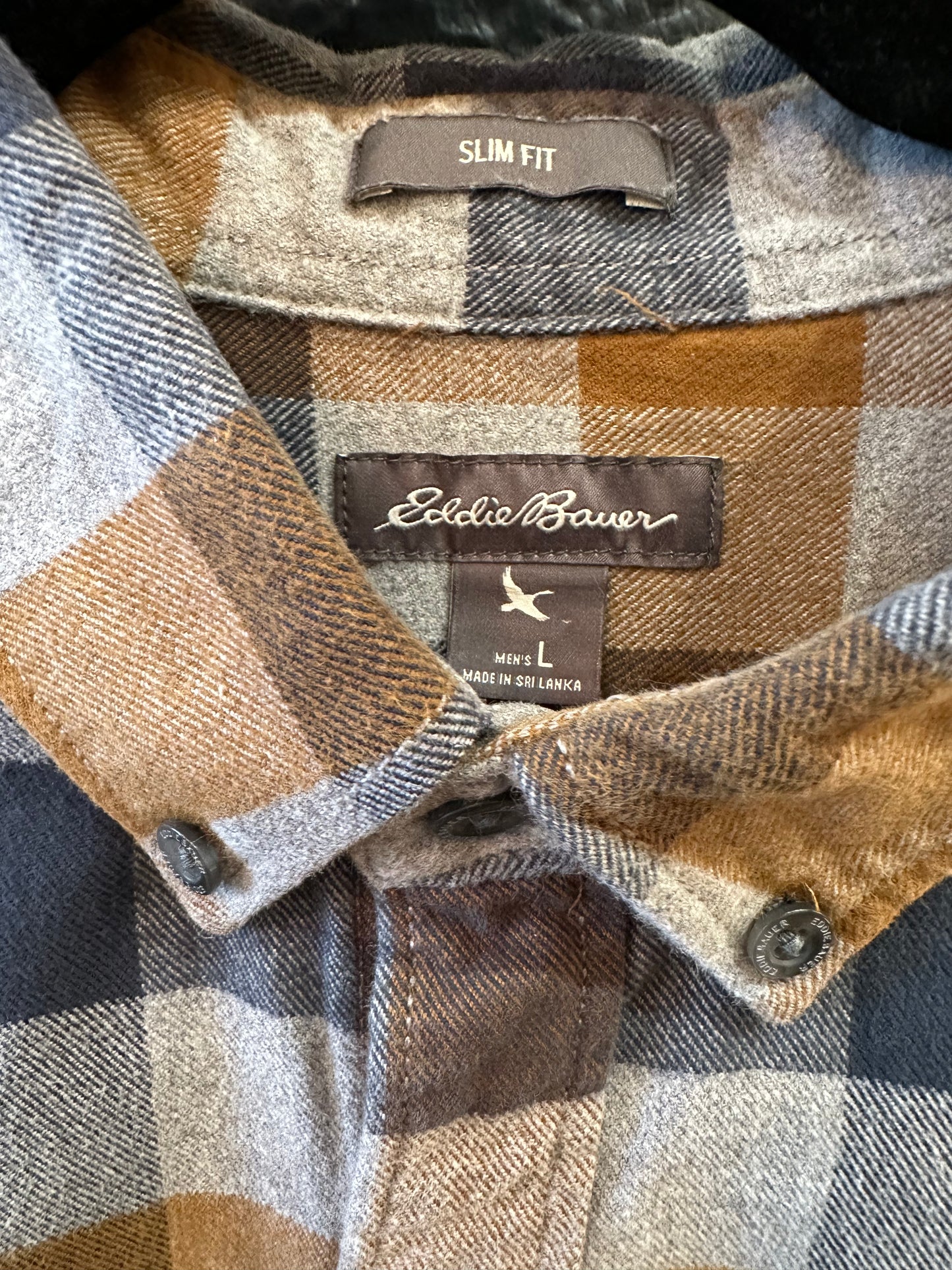 Eddie Bauer Plaid Flannel ￼| Slim Fit
