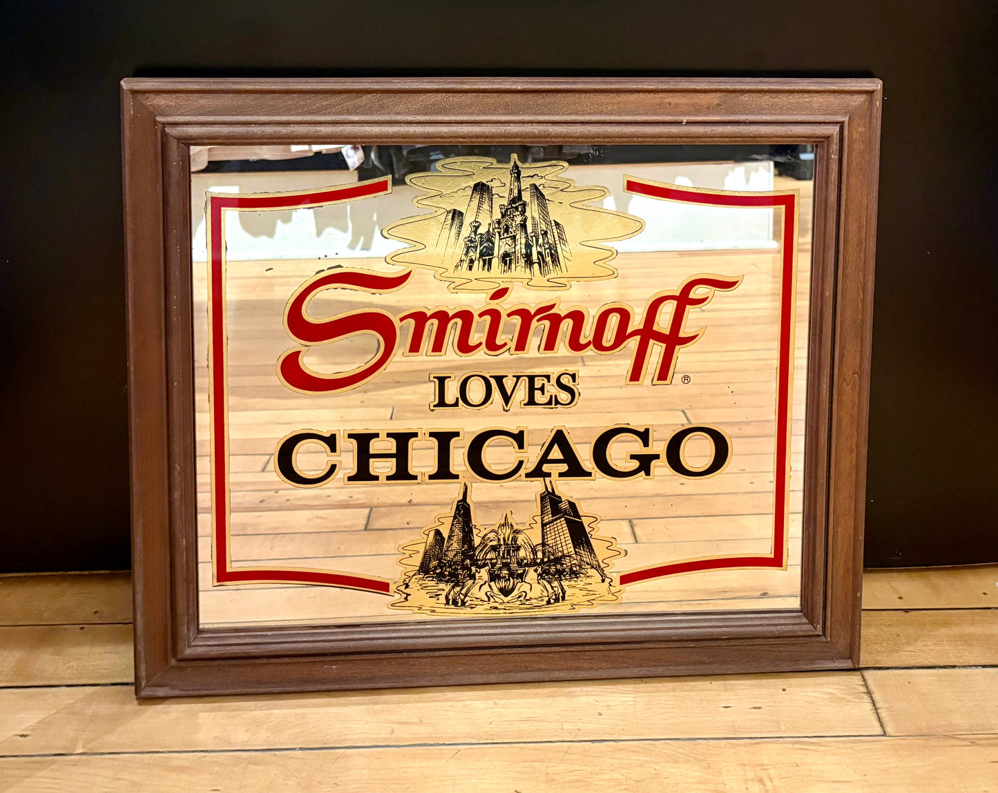 Vintage Smirnoff Love’s Chicago Mirror | SALE