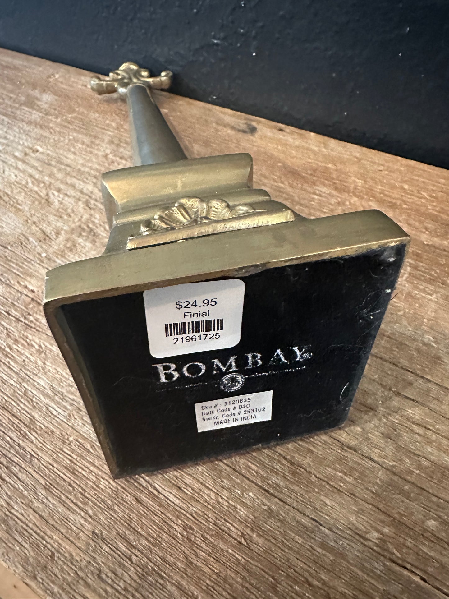 Vintage Brass Finial