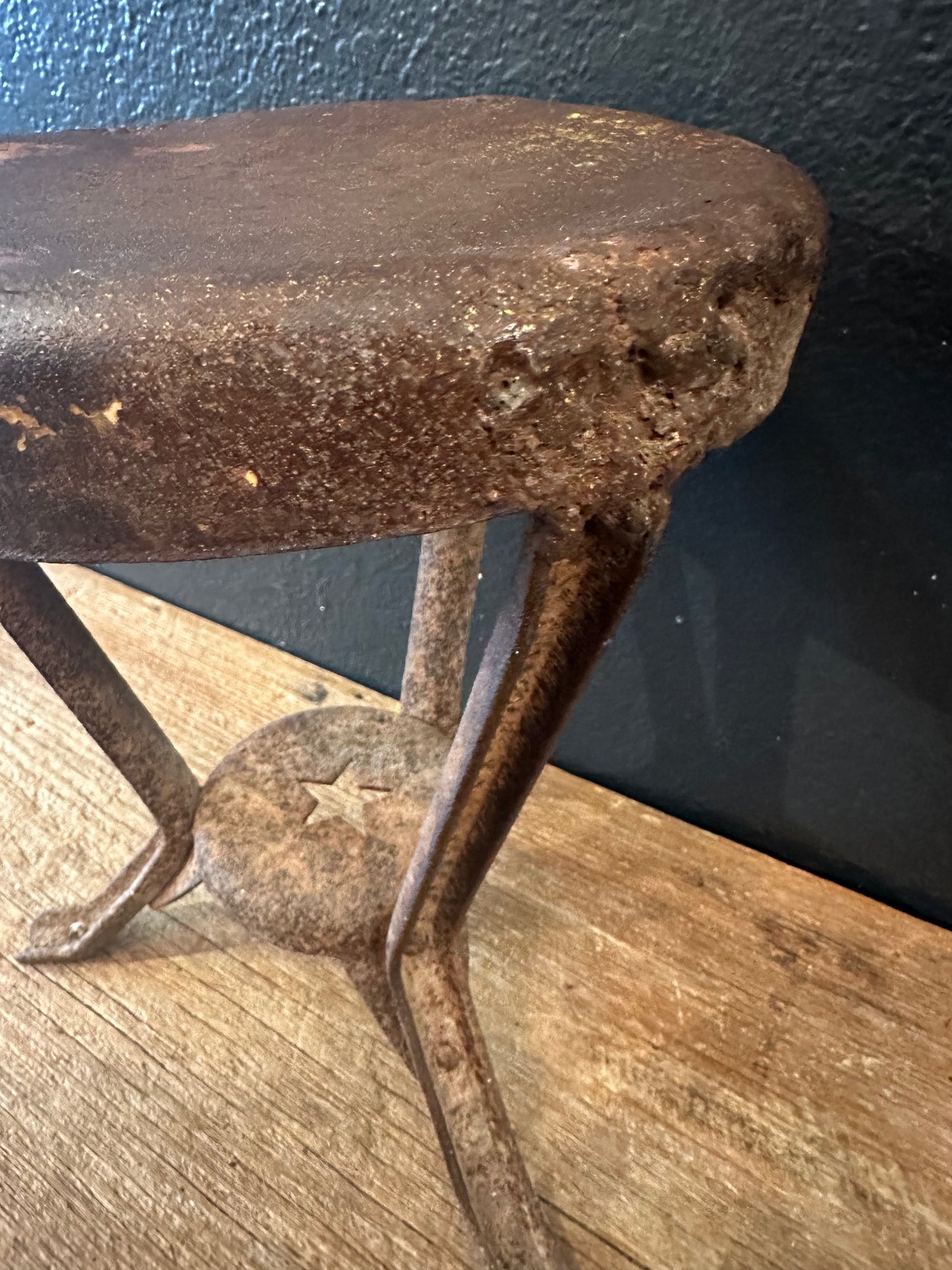 Antique Milking Stool | Star Accent