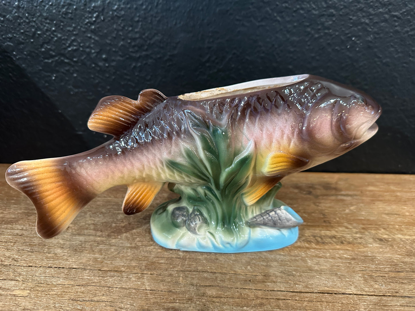 Vintage Trout Planter