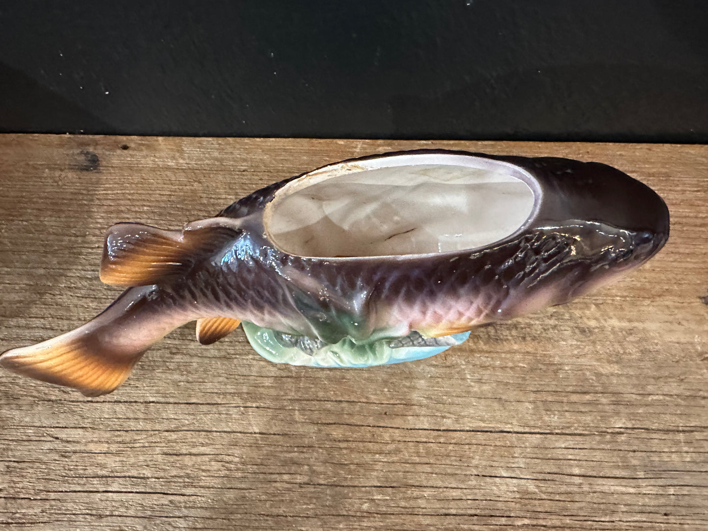 Vintage Trout Planter